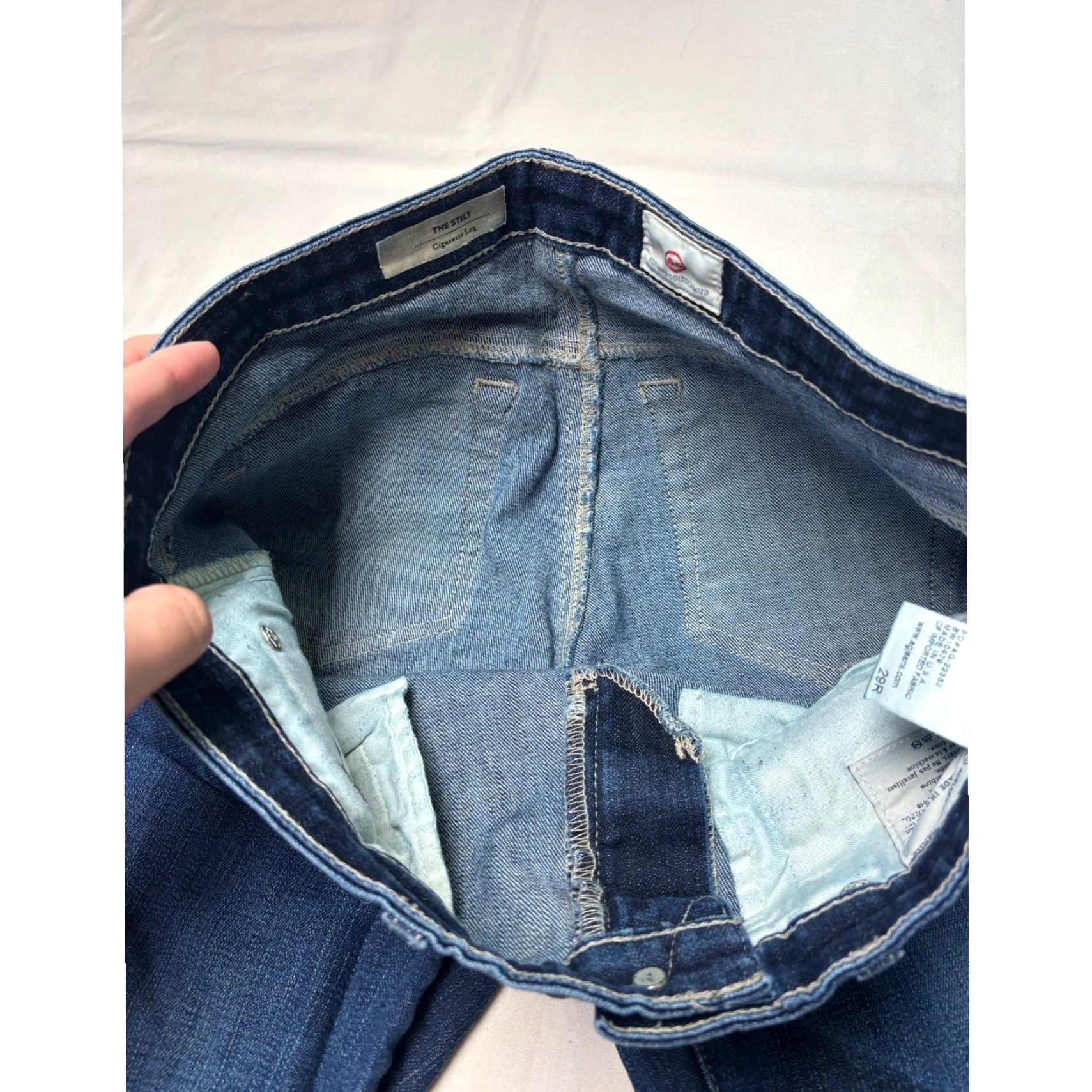 Vintage VINTAGE not included; The Stilt Jeans Dark Wash 29R L29 USA Size 24" / US 00 / IT 34 - 4 Thumbnail