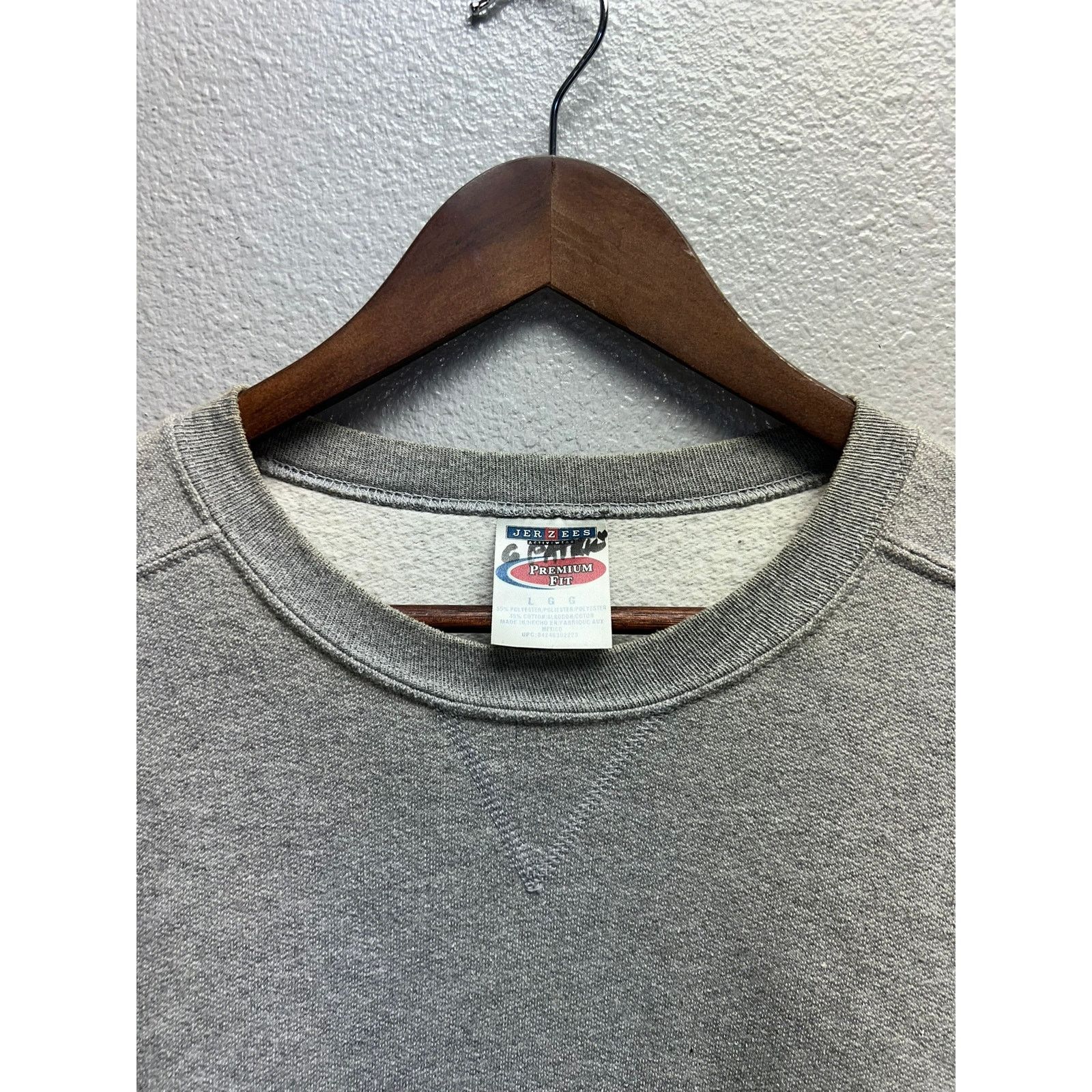 Vintage Vintage Gray Blank Sweatshirt Jerzees Fit Crewneck VTG Large Size US L / EU 52-54 / 3 - 5 Thumbnail