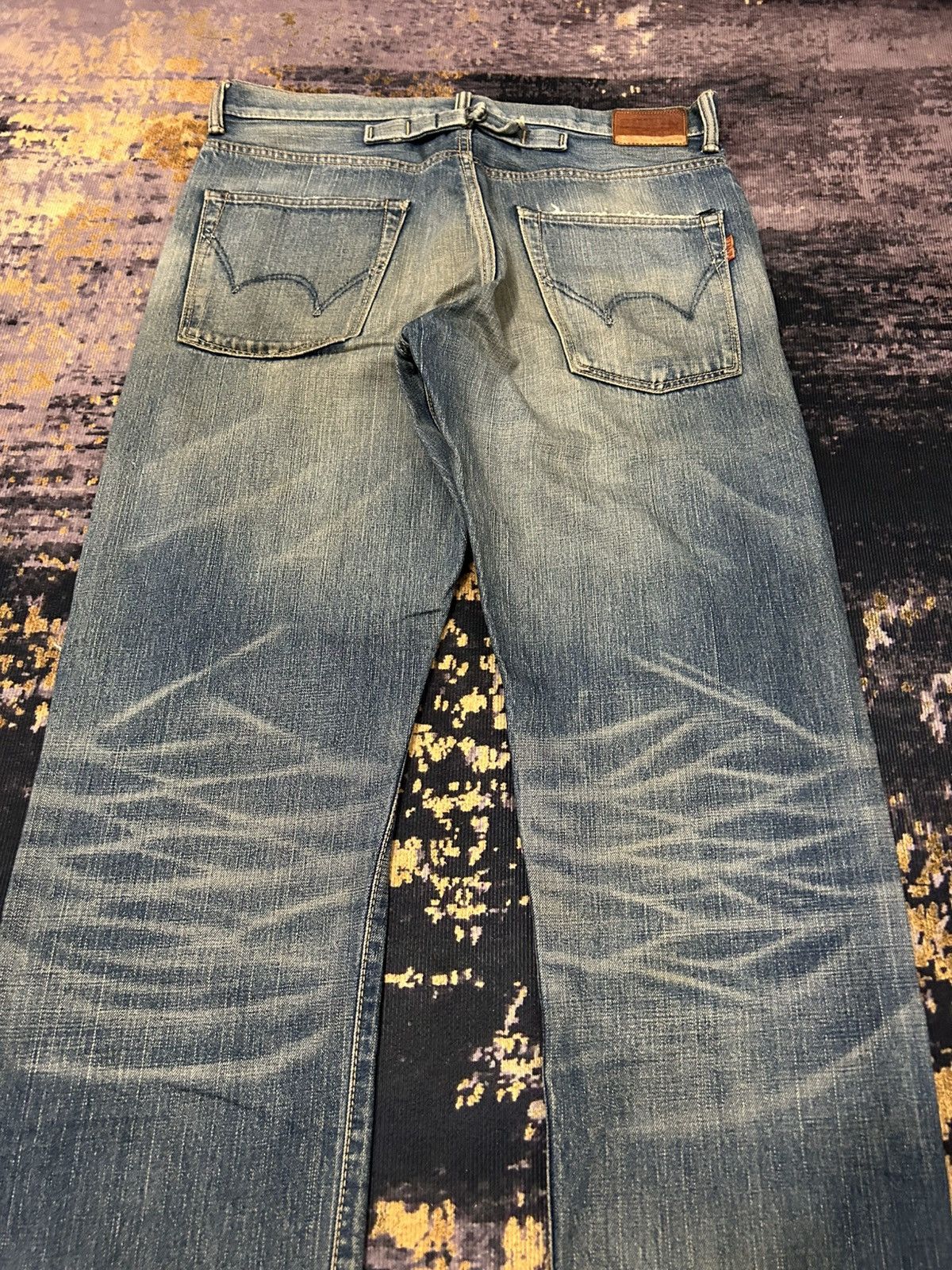 Edwin Vintage Edwin Japan Distressed Buckle Back Selvedge Jeans Size US 36 / EU 52 - 6 Thumbnail