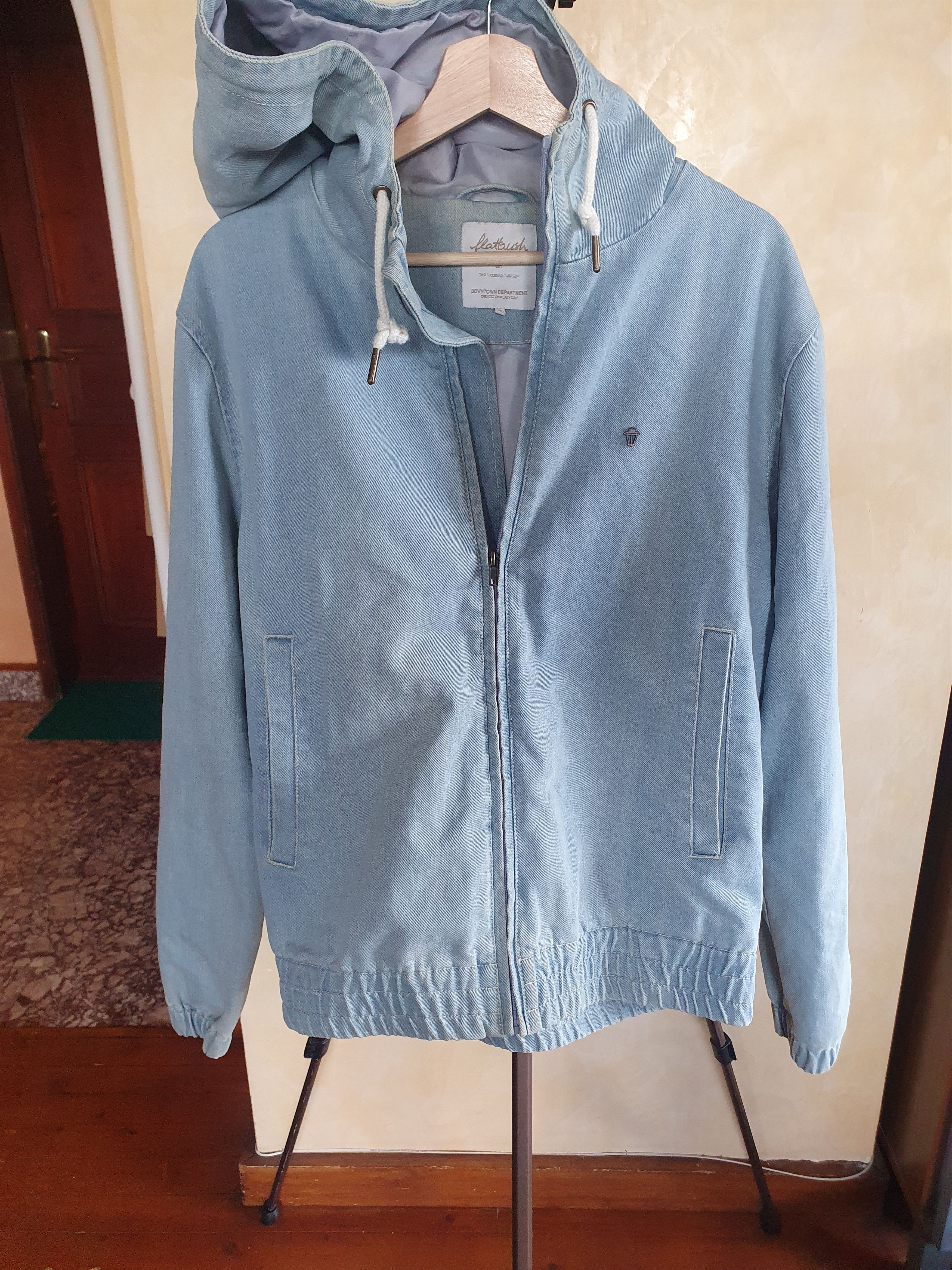 Other Flatbush Denim Hooded Jeans Jacket Work Style sz M Size US M / EU 48-50 / 2 - 1 Thumbnail
