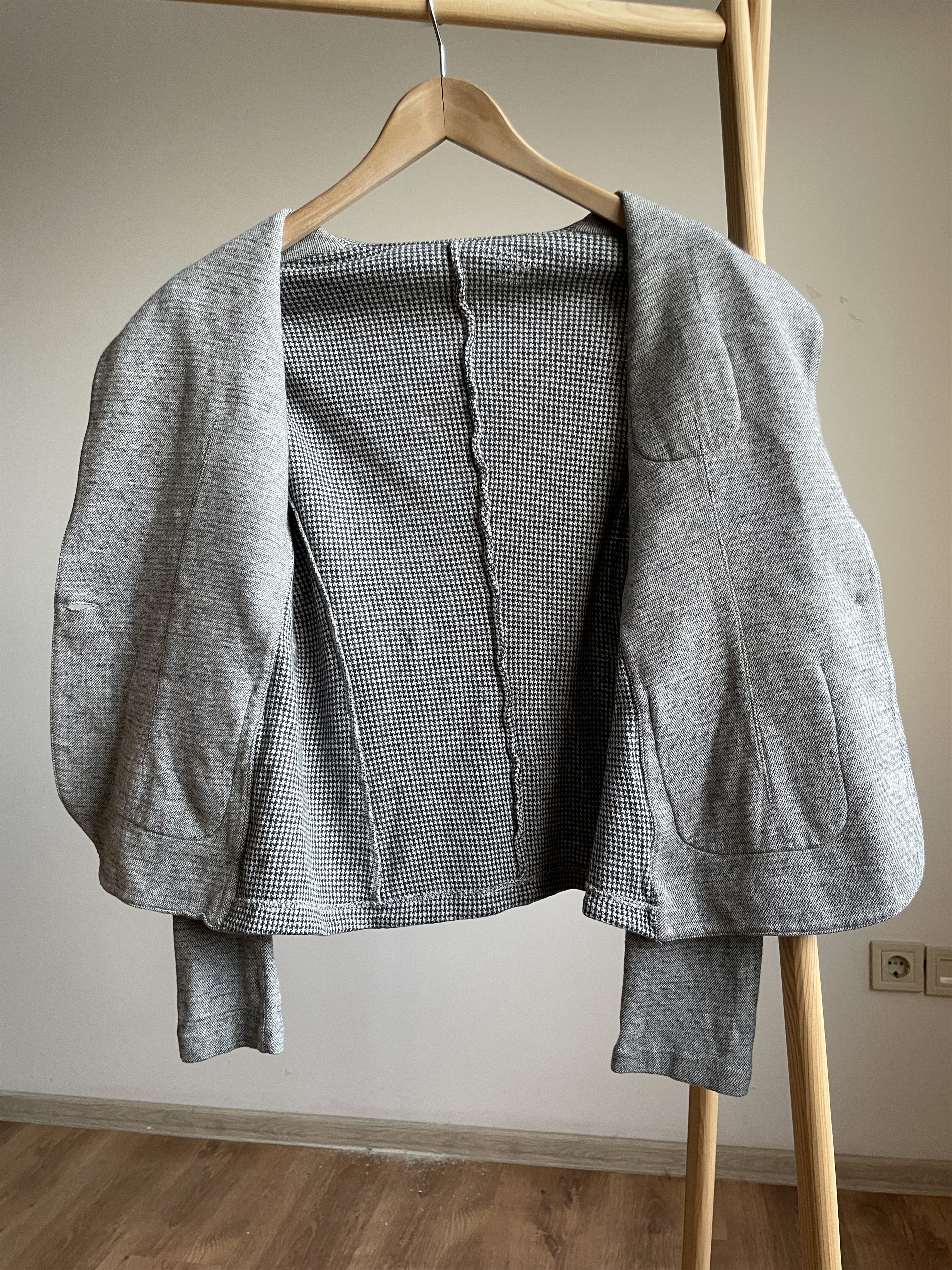 MAJESTIC FILATURES Majestic Filatures Cotton Cashmere Houndstooth Womens Blazer Size S / US 4 / IT 40 - 3 Thumbnail