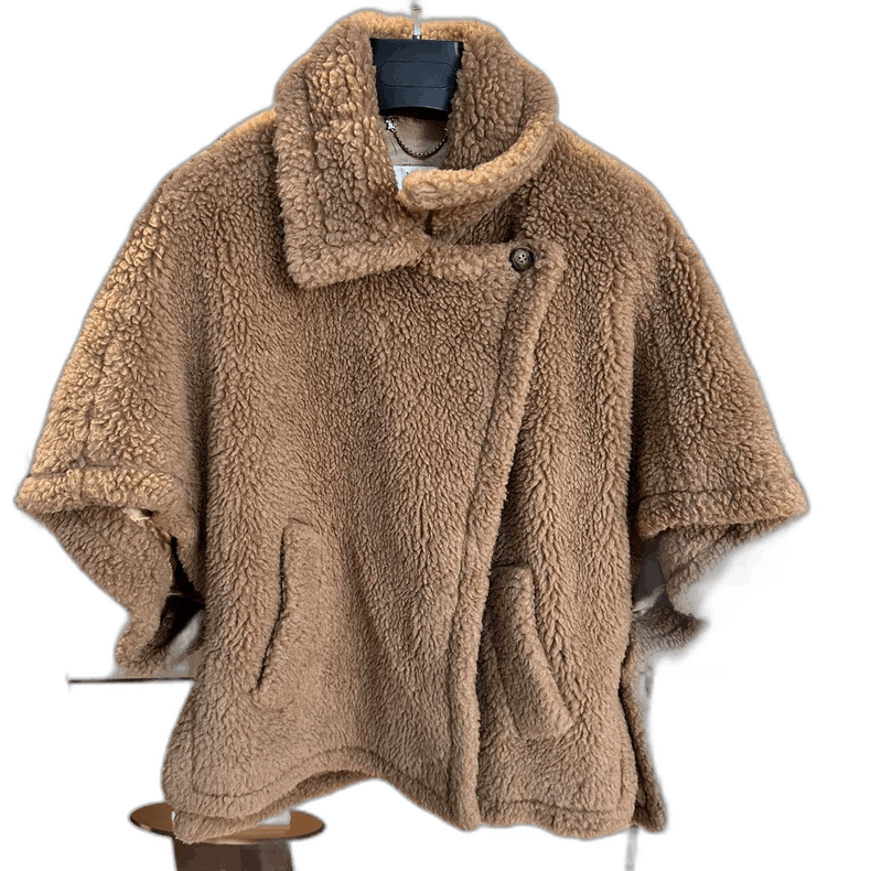 Maxmara Teddy Cape Coat in Camel Color