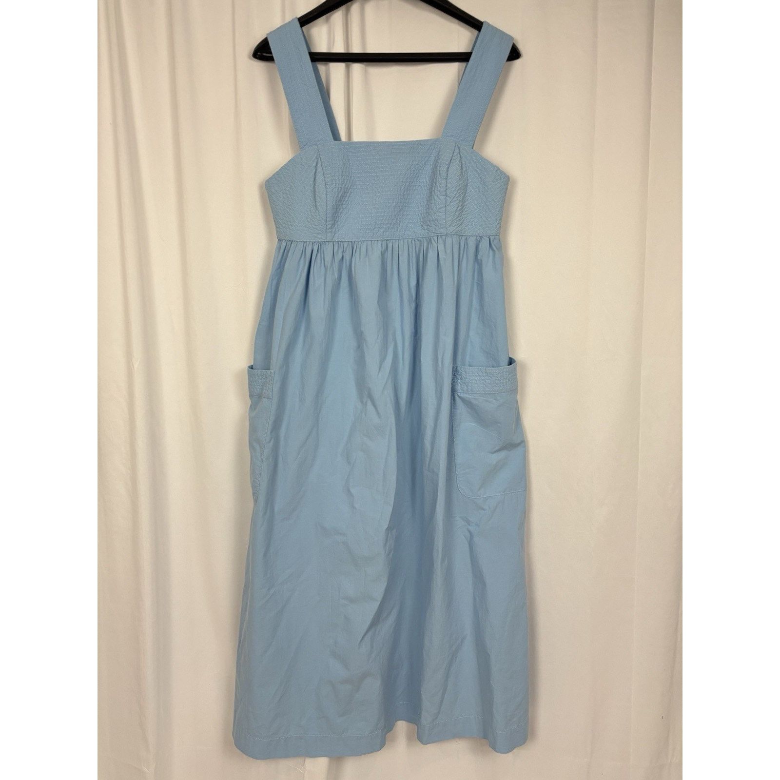 Madewell Madewell Blue Empire Waist Midi Dress Cutout Back Size 4 Size S / US 4 / IT 40 - 4 Thumbnail