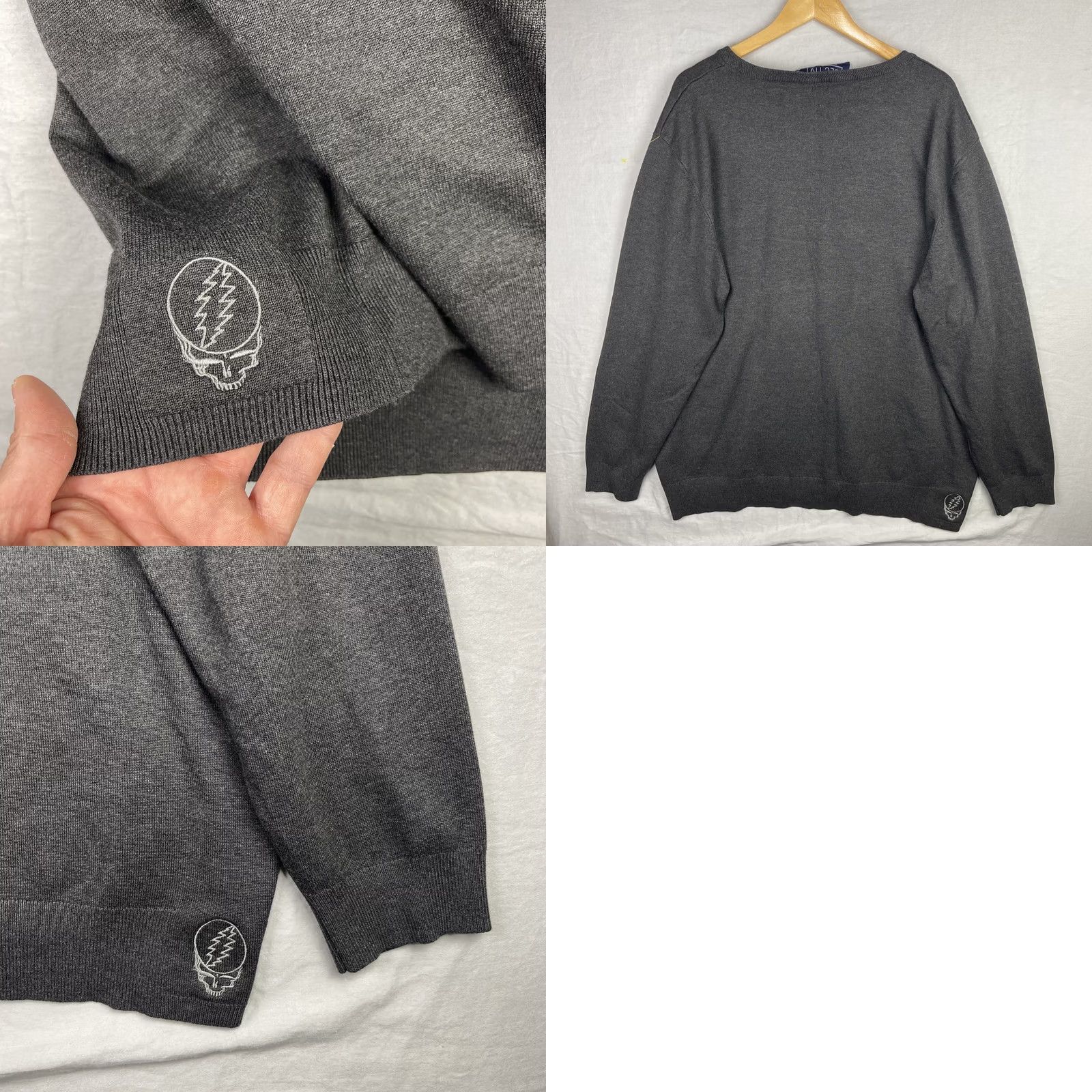 Vintage Grateful Dead Sweater Mens 3XL Gray Section 119 Sweatshirt Pullover Lightning Bolt Size US XXL / EU 58 / 5 - 9 Thumbnail