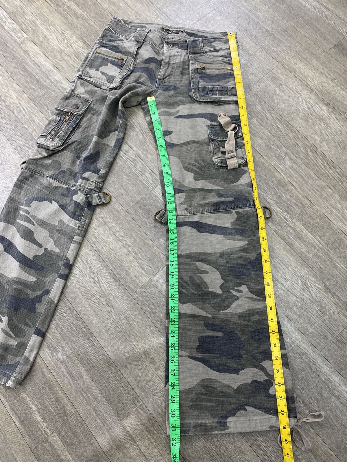 Hysteric Glamour Vintage Rote Rose Bondage Camo Military Lgb Flared Pants Y2K Size US 29 - 20 Thumbnail