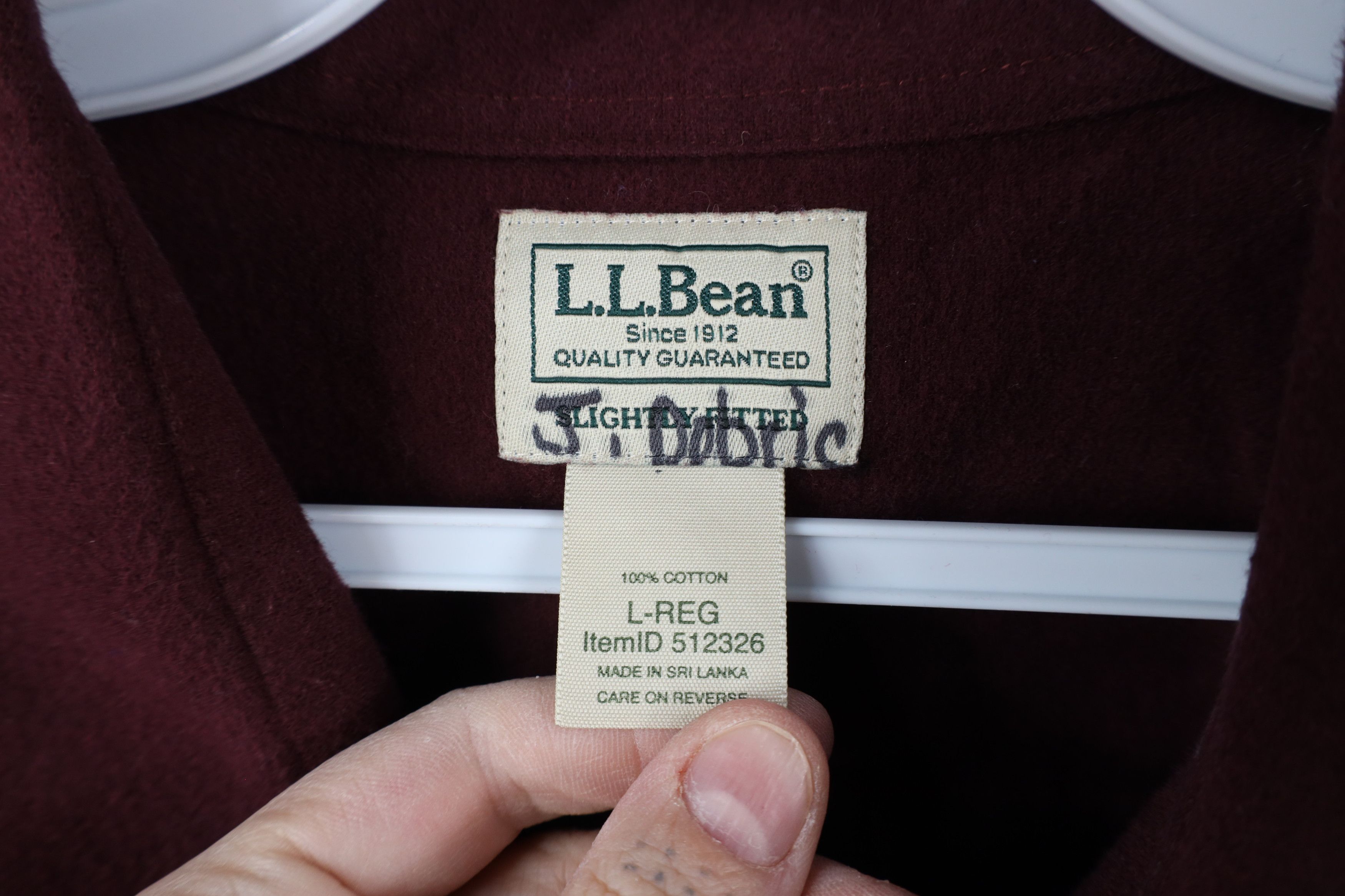 L.L. Bean × Vintage Vintage LL Bean Chamois Cloth Collared Button Shirt Burgundy Size US L / EU 52-54 / 3 - 7 Thumbnail
