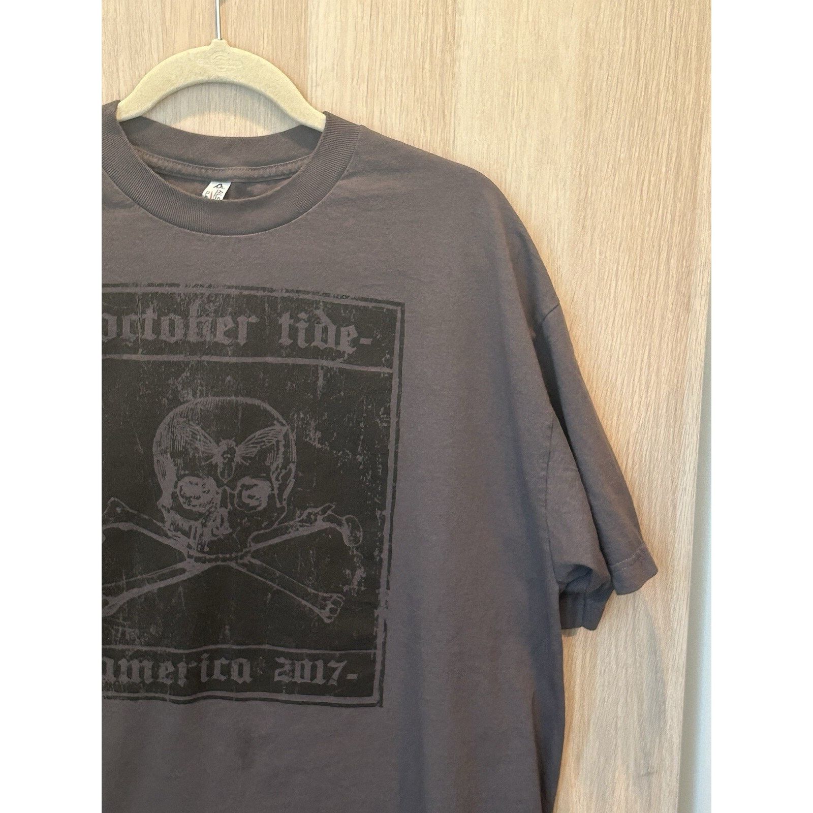 Other October Tide America 2017 Tour Mens Gray Tee XL Death Doom Size US XL / EU 56 / 4 - 5 Thumbnail