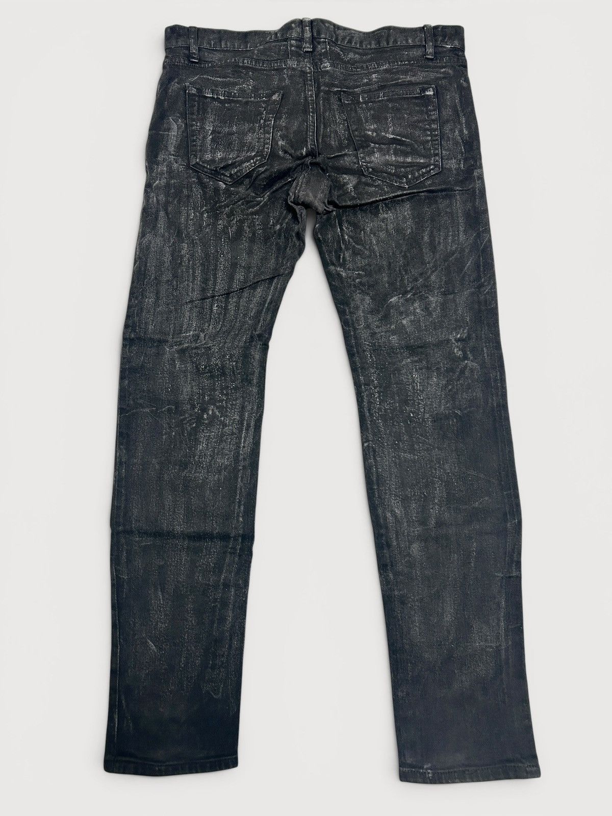 Saint Laurent Paris SS2015 Waxed Denim Jeans Size US 30 / EU 46 - 2 Thumbnail