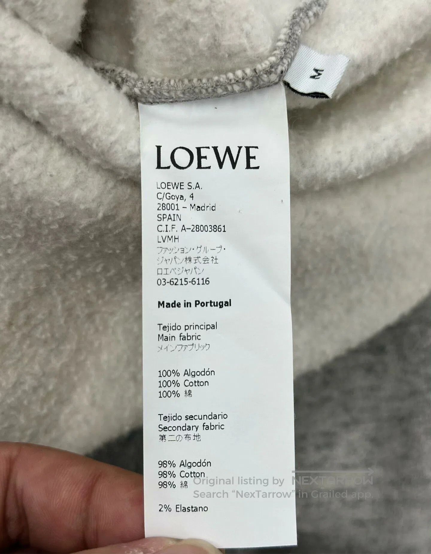 Loewe Loewe Gray Embroidered Logo Hoodie. Size US M / EU 48-50 / 2 - 4 Thumbnail