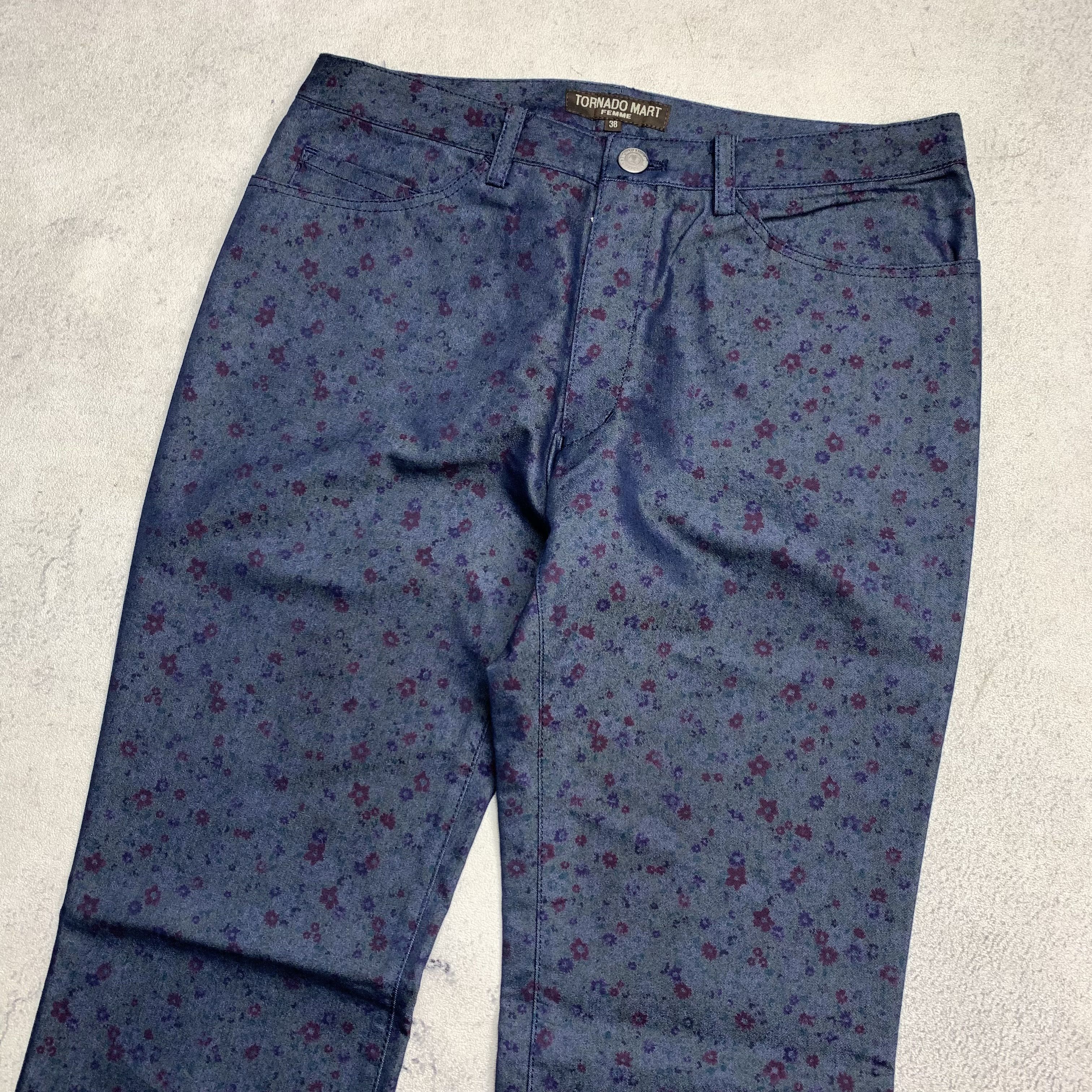 Tornado Mart Tornado Mart Printed Trousers Pants Size 28" / US 6 / IT 42 - 2 Thumbnail