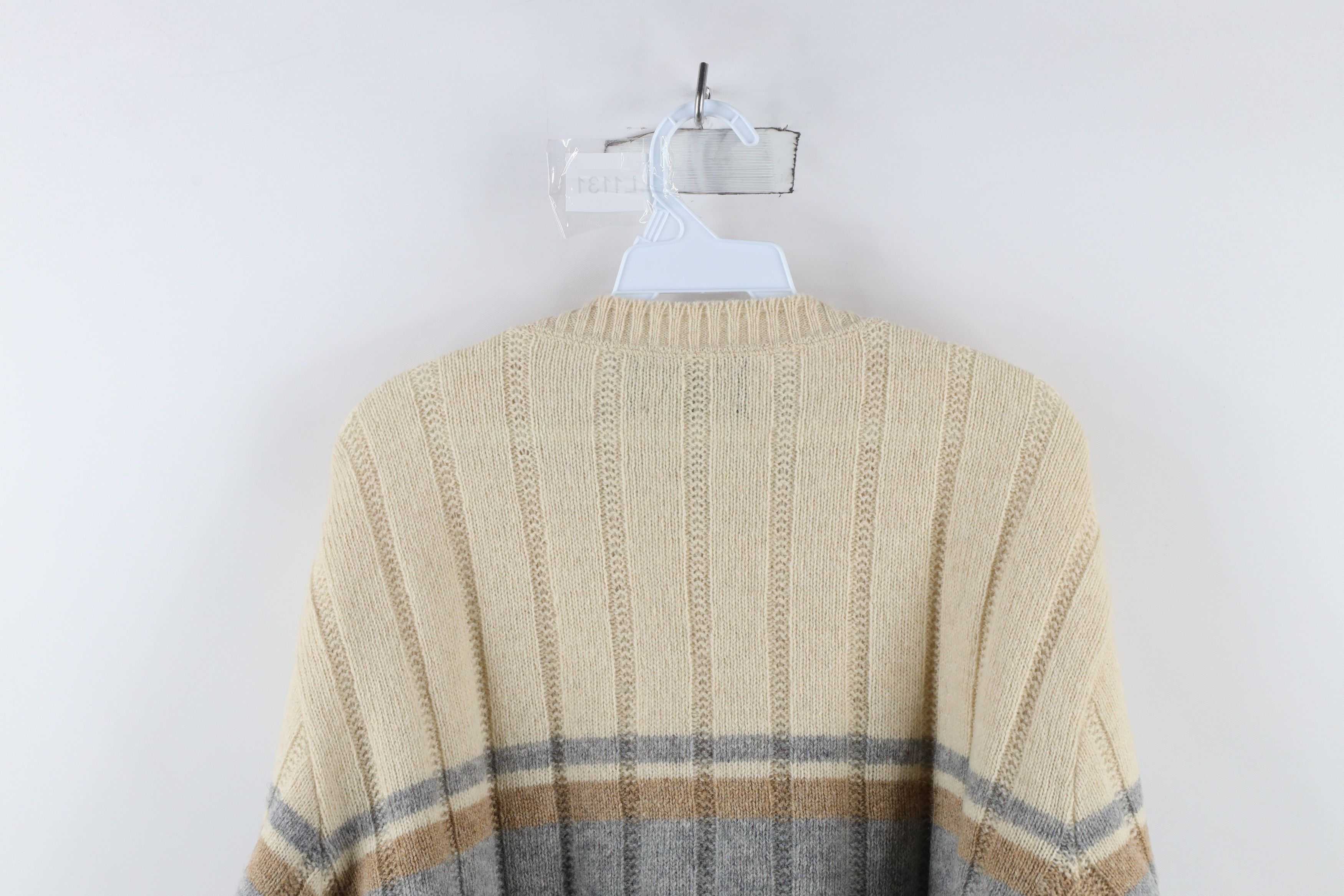 Vintage Vintage 70s Streetwear Striped Ribbed Knit Sweater USA Size US L / EU 52-54 / 3 - 8 Thumbnail