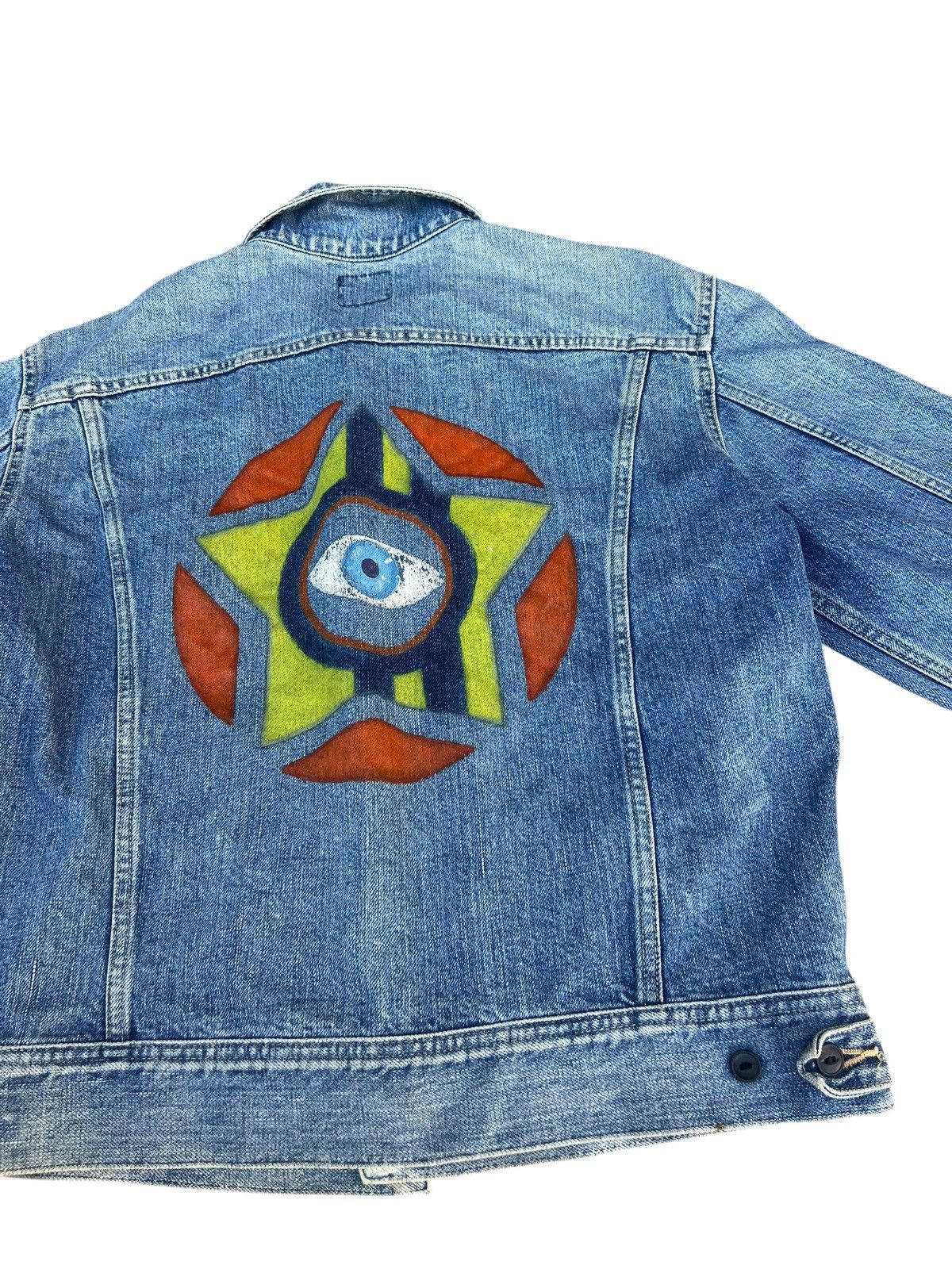 Lee Vintage Lee Riders Japan Back Painted Denim Trucker Jacket Size US L / EU 52-54 / 3 - 6 Thumbnail