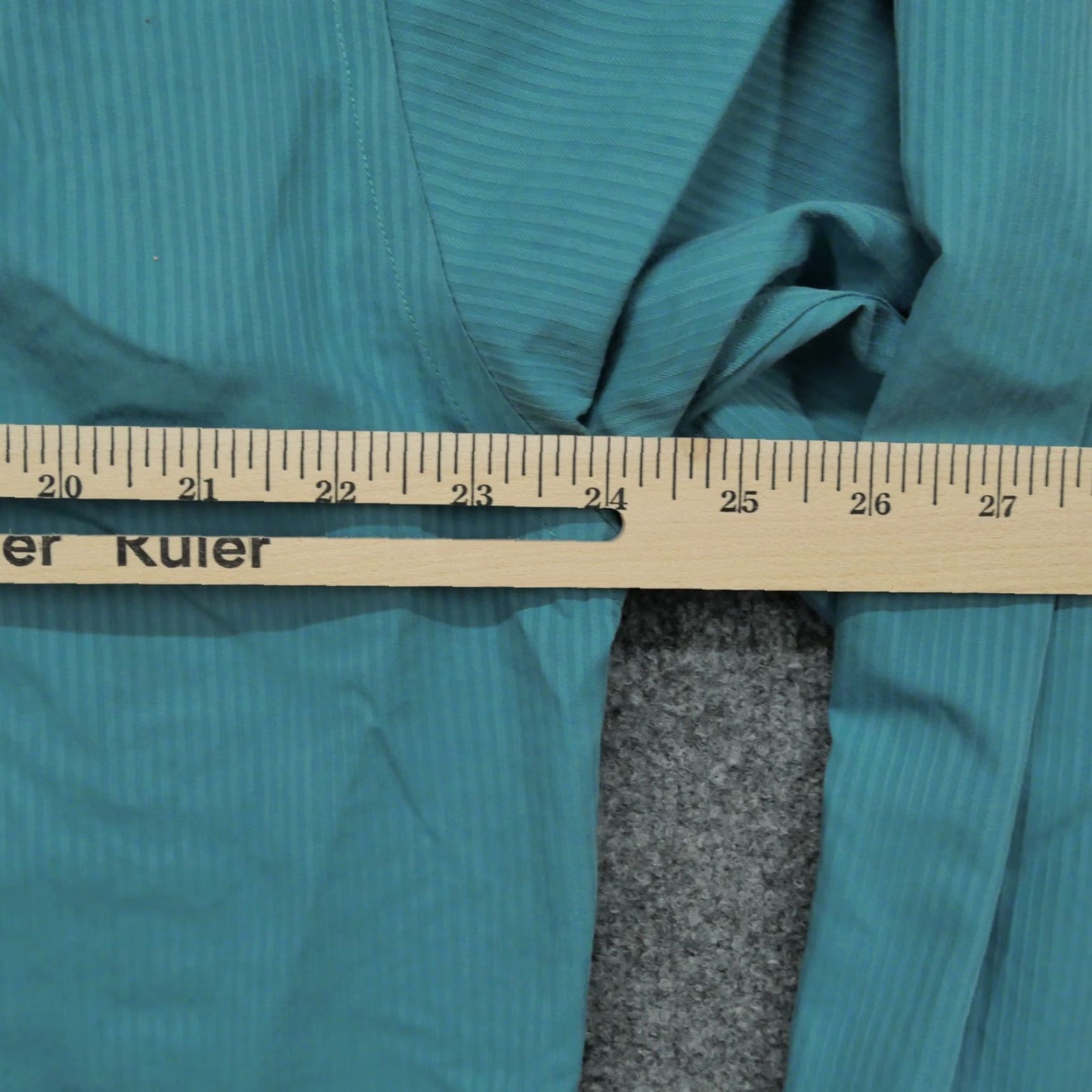 Murano Murano Shirt Mens 17.5 35 Blue Teal Button Up Slim Fit Dress Long Sleeve Size 48R - 7 Thumbnail
