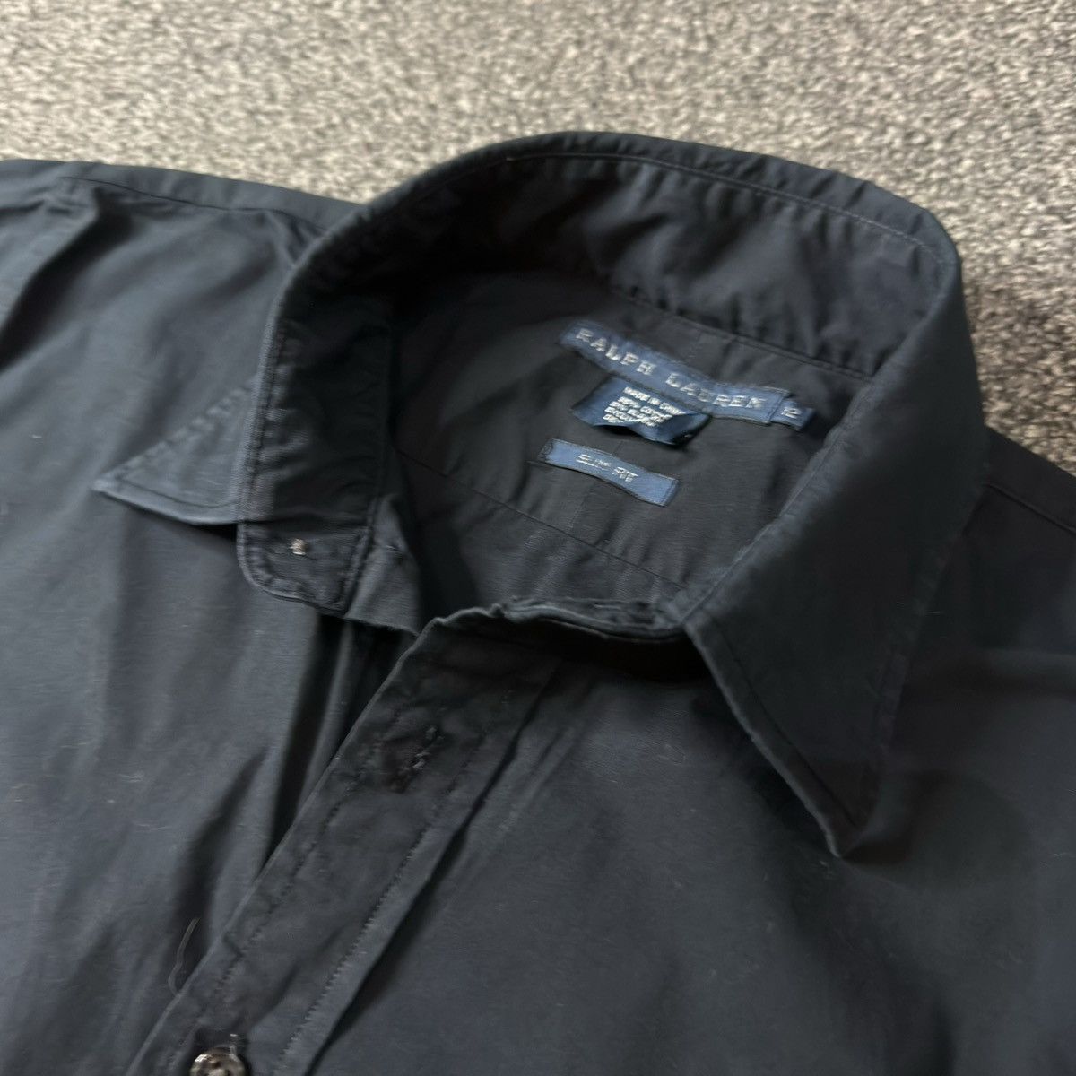 Ralph Lauren Slim Pit Dark Blue Button Up Shirt Size XL / US 12-14 / IT 48-50 - 6 Thumbnail