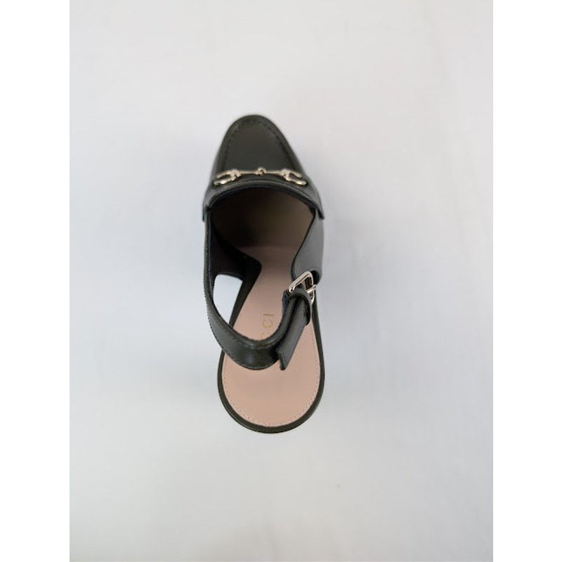 Gucci o1rshd1 Leather Real Platform Loafer Pump Sandal in Green Size US 9 / IT 39 - 17 Thumbnail