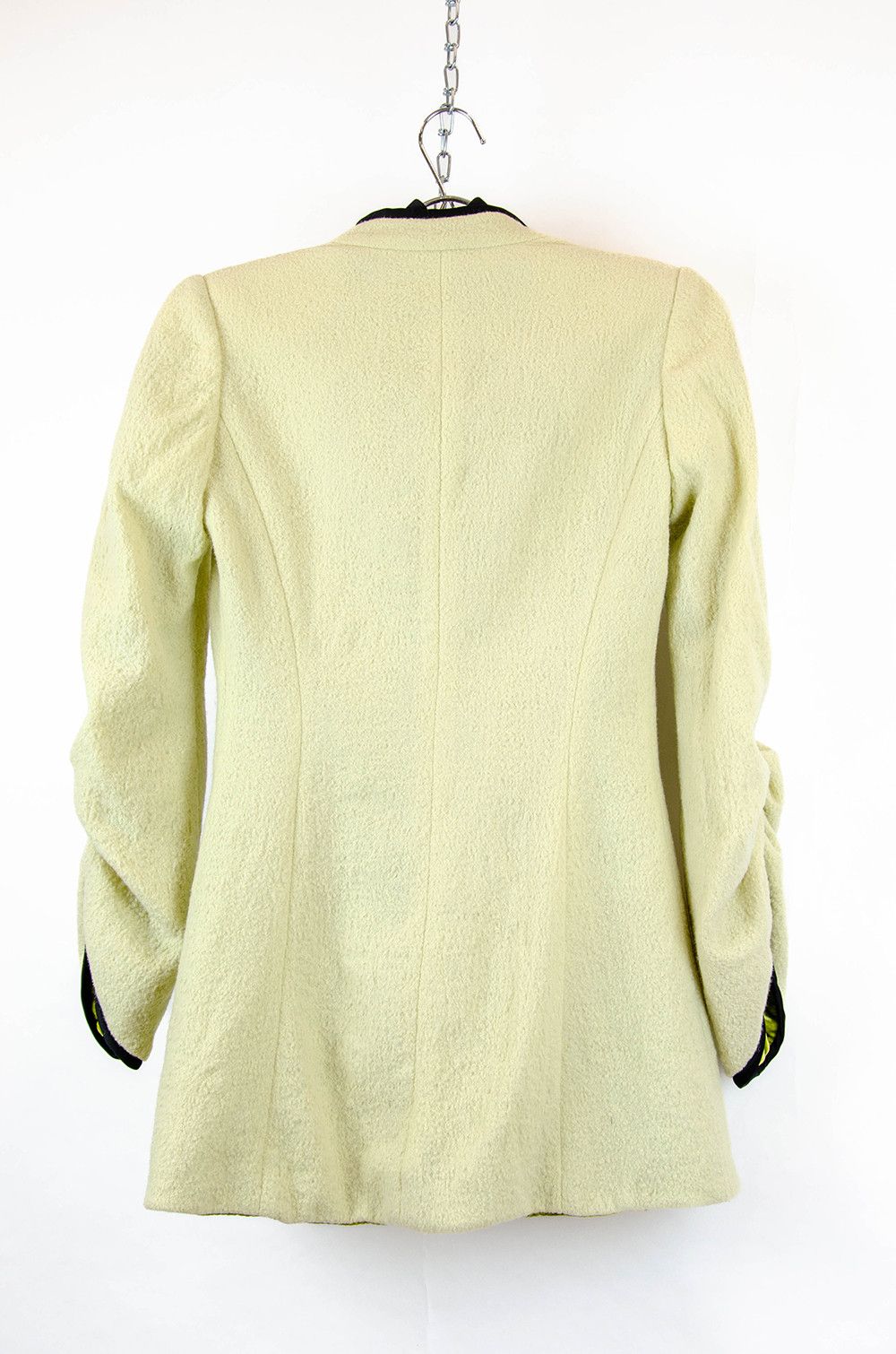 Emporio Armani Emporio Armani Velvet Collar Cream Bouclé Jacket - IT 42 Size M / US 6-8 / IT 42-44 - 2 Thumbnail