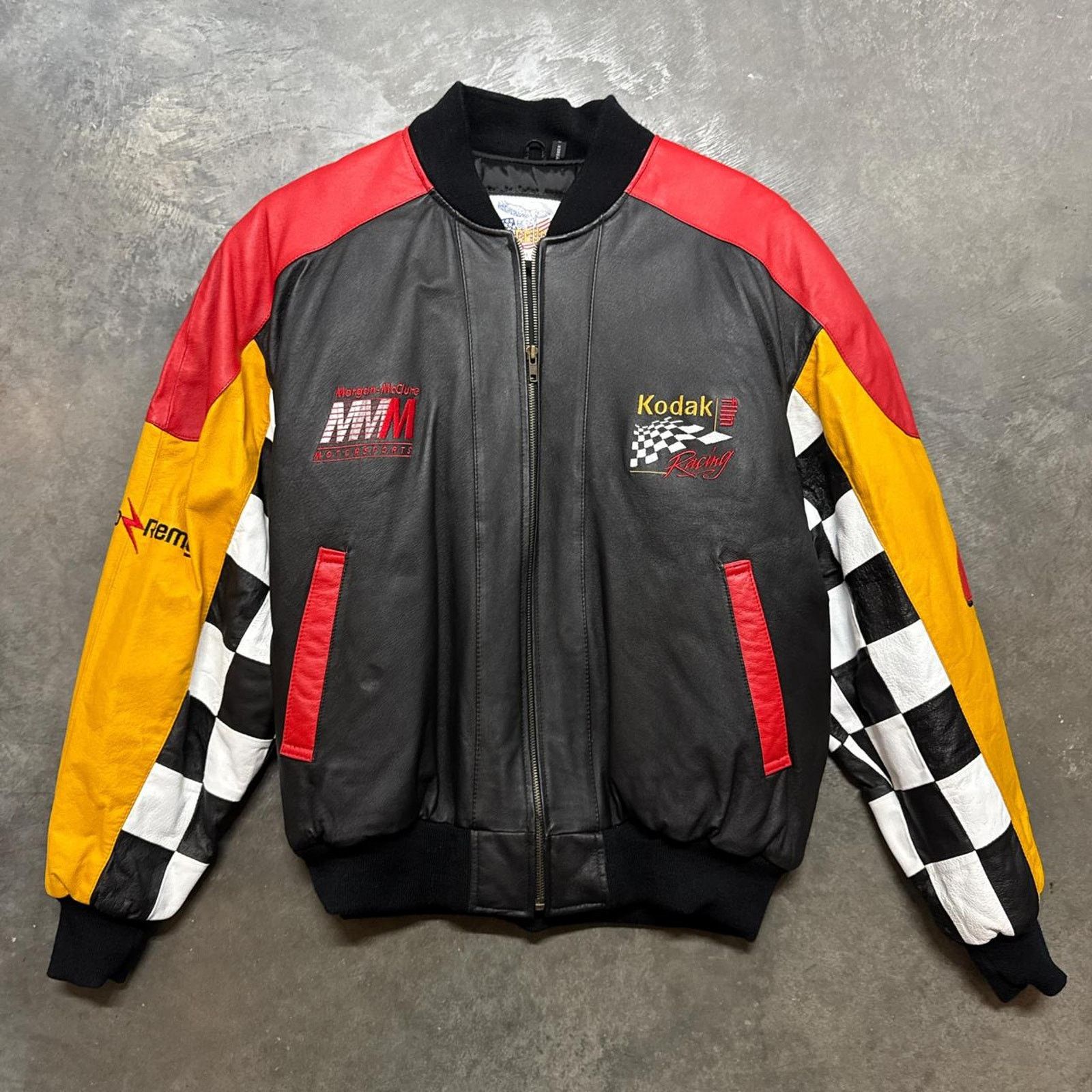 Vintage Vintage 90s Kodak Film Camera Racing Leather Jacket Size US L / EU 52-54 / 3 - 3 Thumbnail
