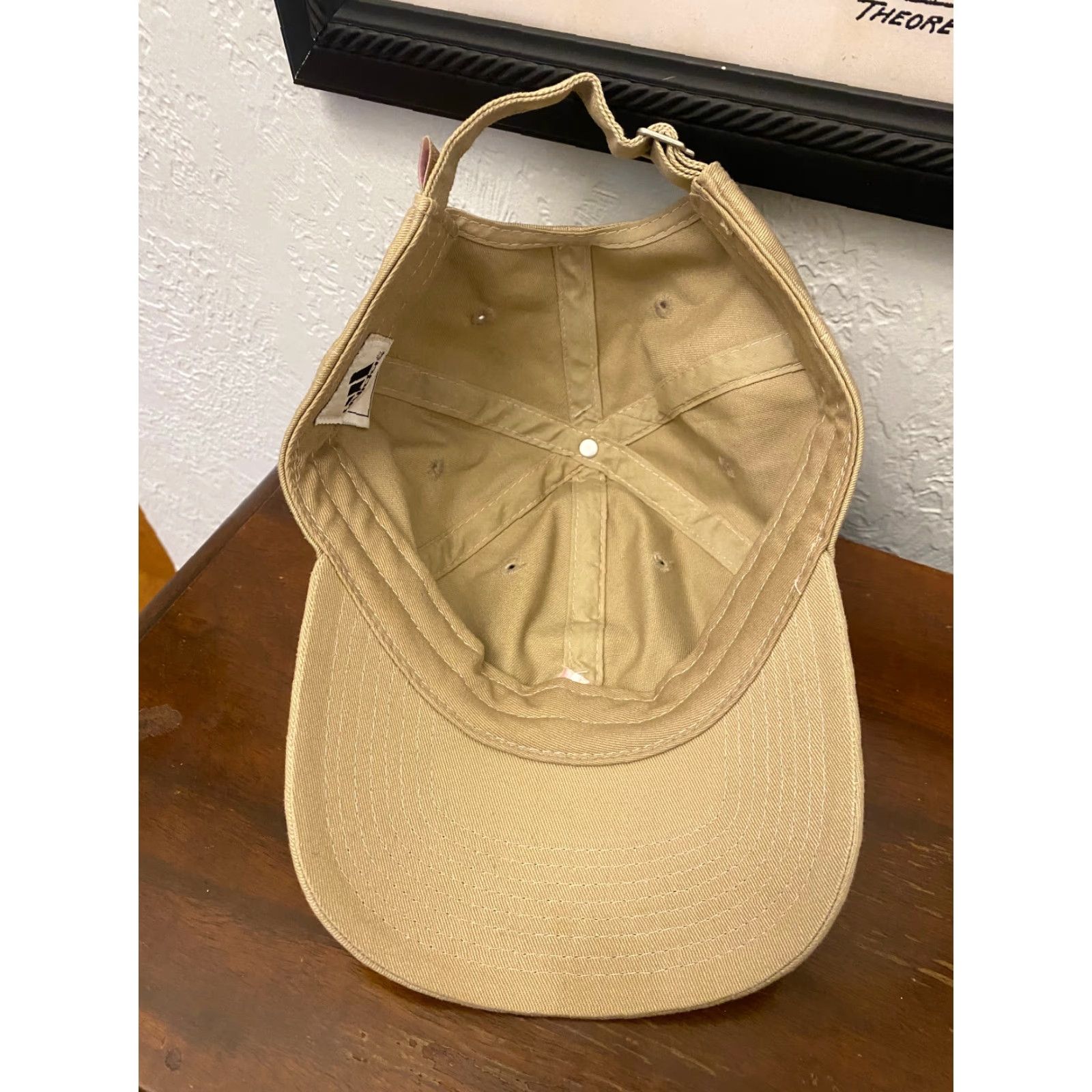 Adidas adidas Baseball Cap Hat Beige Tan With Pink Logo Strapback B55 Adjustable Women One Size Beige Embroidered Logo Adjustable Cap Size ONE SIZE - 4 Thumbnail