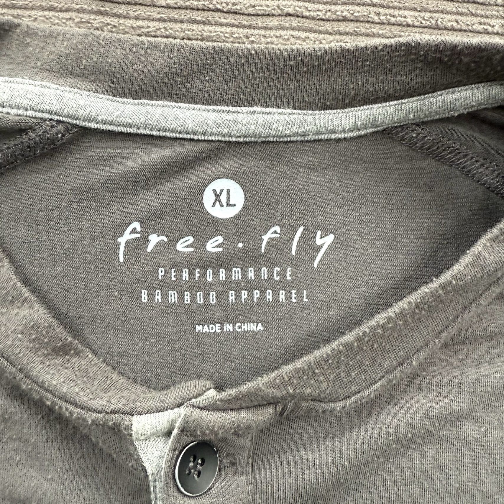 Vintage Free Fly Henley Shirt Men XL Gray Bamboo Long Sleeve Outdoors Hiking Casual Size US XL / EU 56 / 4 - 3 Thumbnail