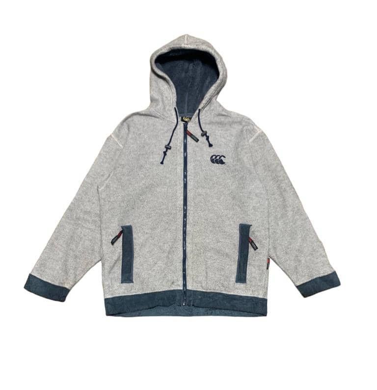 image of Canterbury Of New Zealand x Vintage Cabterbury Of New Zealand Fleece Hoodie Jacket in Grey (Size La