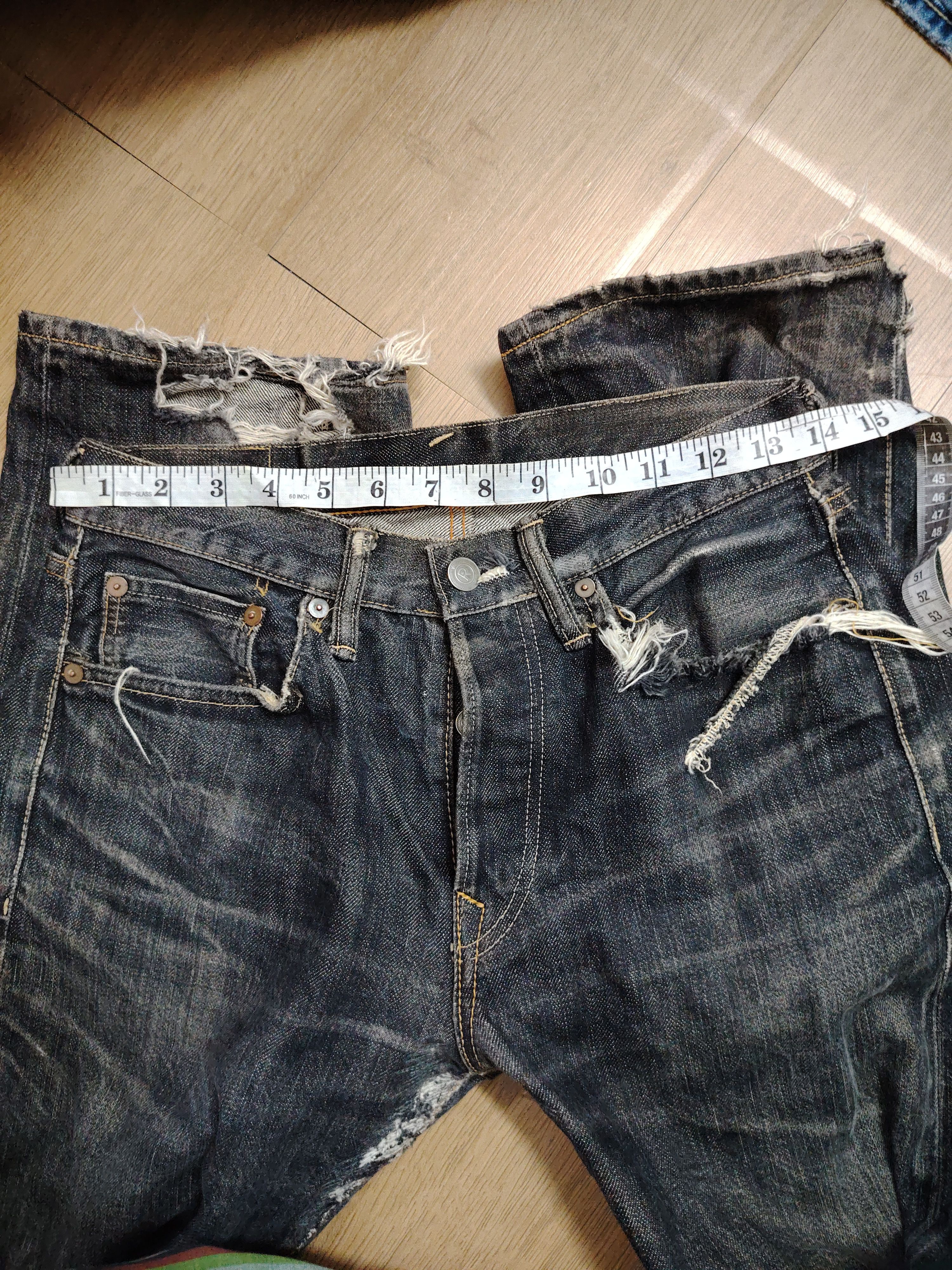 45rpm 💥BEST OFFER💥VINTAGE 45 RPM DISTRESSED DENIM JEANS Size US 28 / EU 44 - 17 Thumbnail