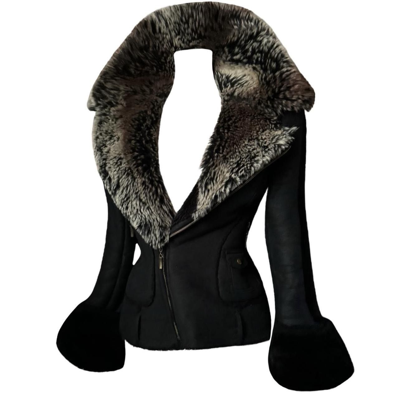 Vintage Penny Lane biker jacket with an asymmetrical zipper fur Size S / US 4 / IT 40 - 2 Thumbnail
