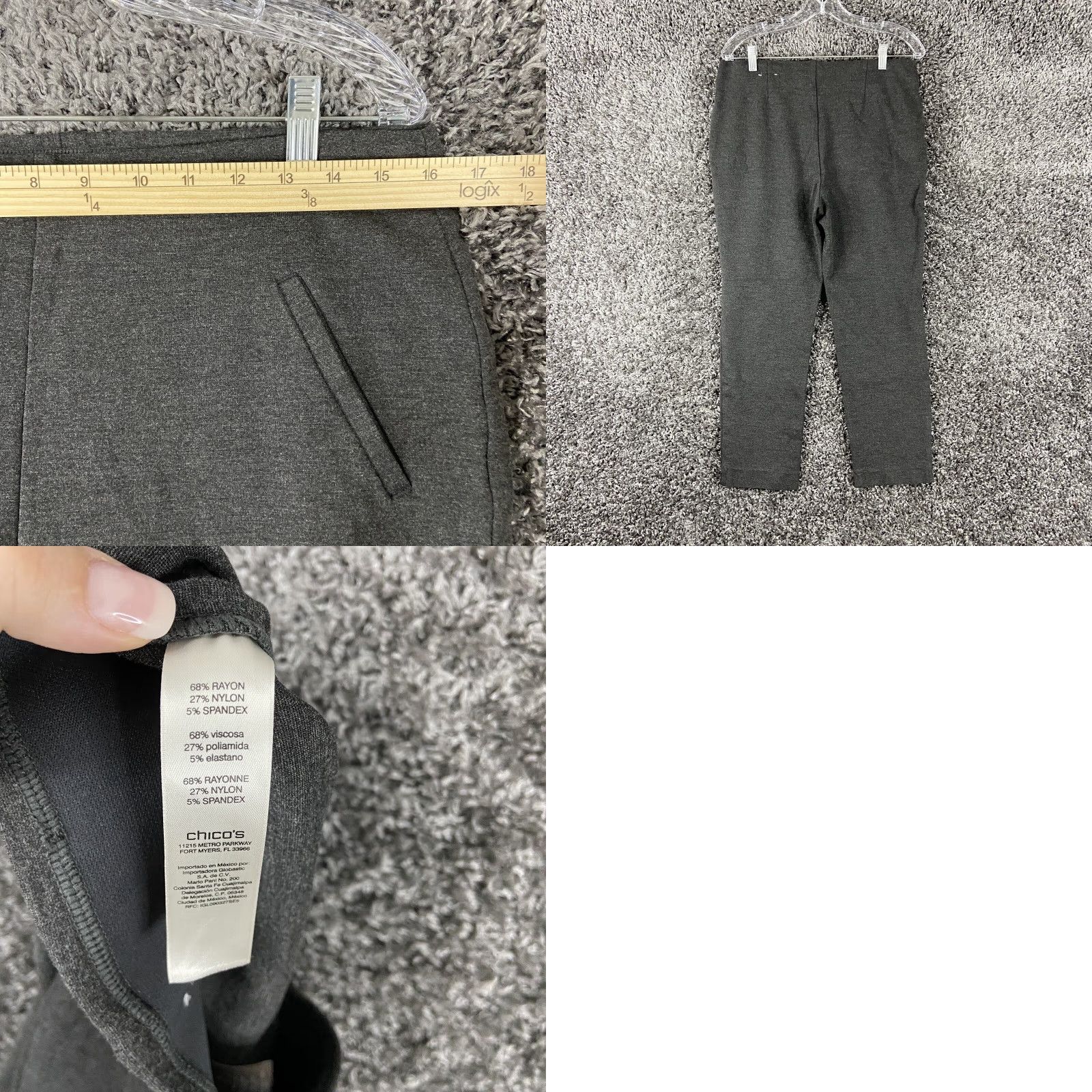 Vintage Chico’s Pants Ankle Women’s 1 Gray Mens? Wait. Size 25" / US 0 / IT 36 - 8 Thumbnail