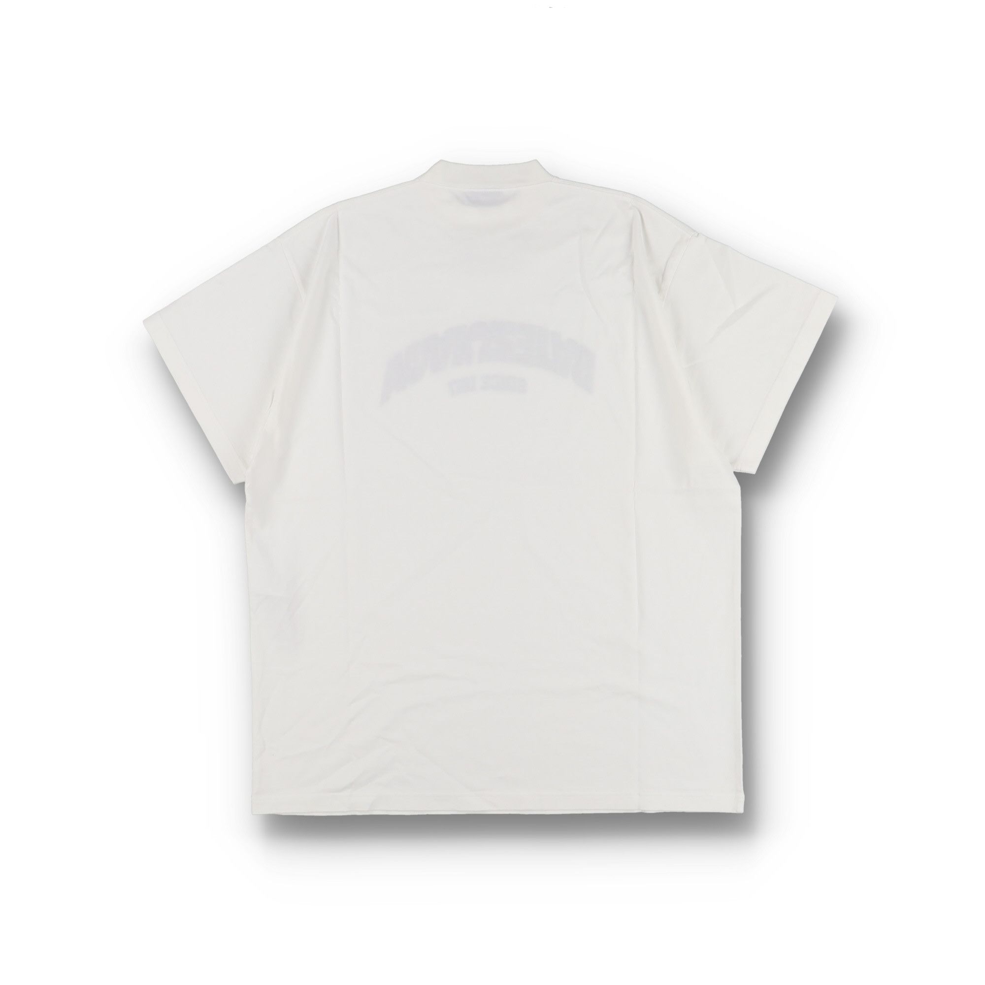 Balenciaga White Embroidered Back Flip Logo Oversized T-Shirt Size US S / EU 44-46 / 1 - 8 Thumbnail