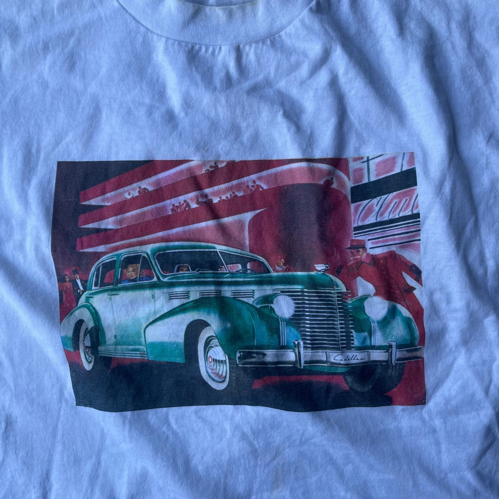 Vintage VINTAGE CADILLAC PROMO SHIRT CARE TEE WHITE XL 90S Size US XL / EU 56 / 4 - 3 Thumbnail