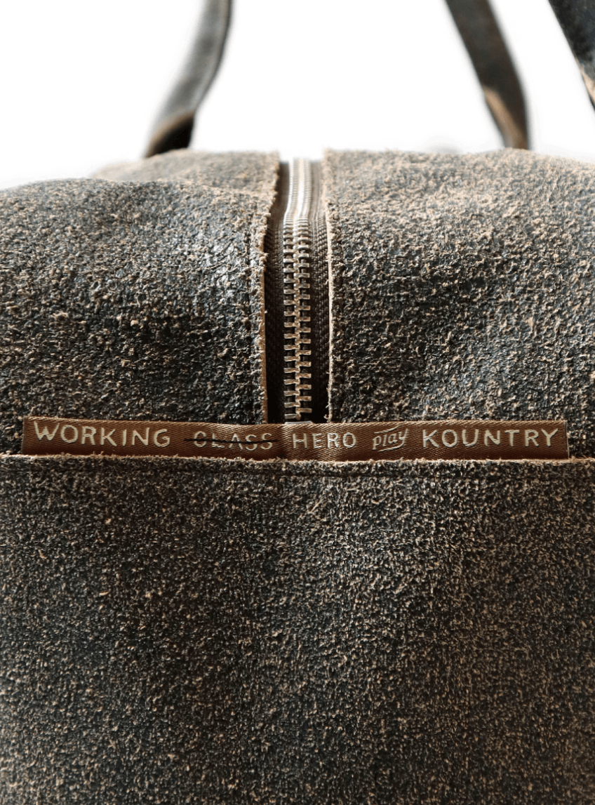 Kapital Cracked leather Fargo BAG (large) Size ONE SIZE - 3 Thumbnail