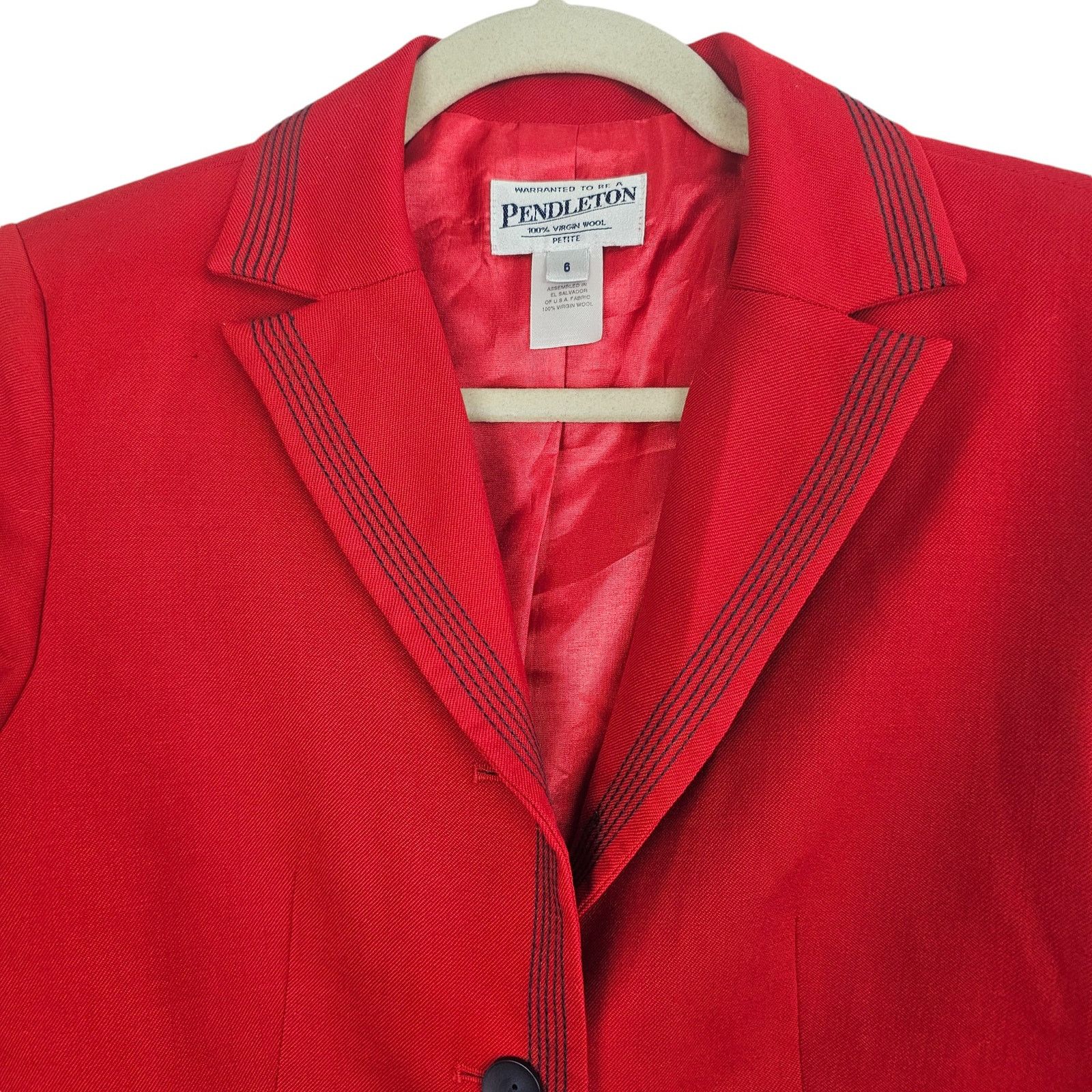 Pendleton Vintage Pendleton Womens Wool Blazer Holiday Preppy Academia Size M / US 6-8 / IT 42-44 - 2 Thumbnail