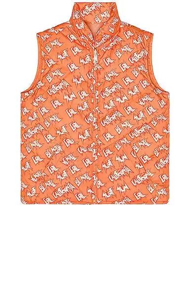 ERL o1y0125 Double Face Logo Vest in Orange/White Size US M / EU 48-50 / 2 - 1 Thumbnail