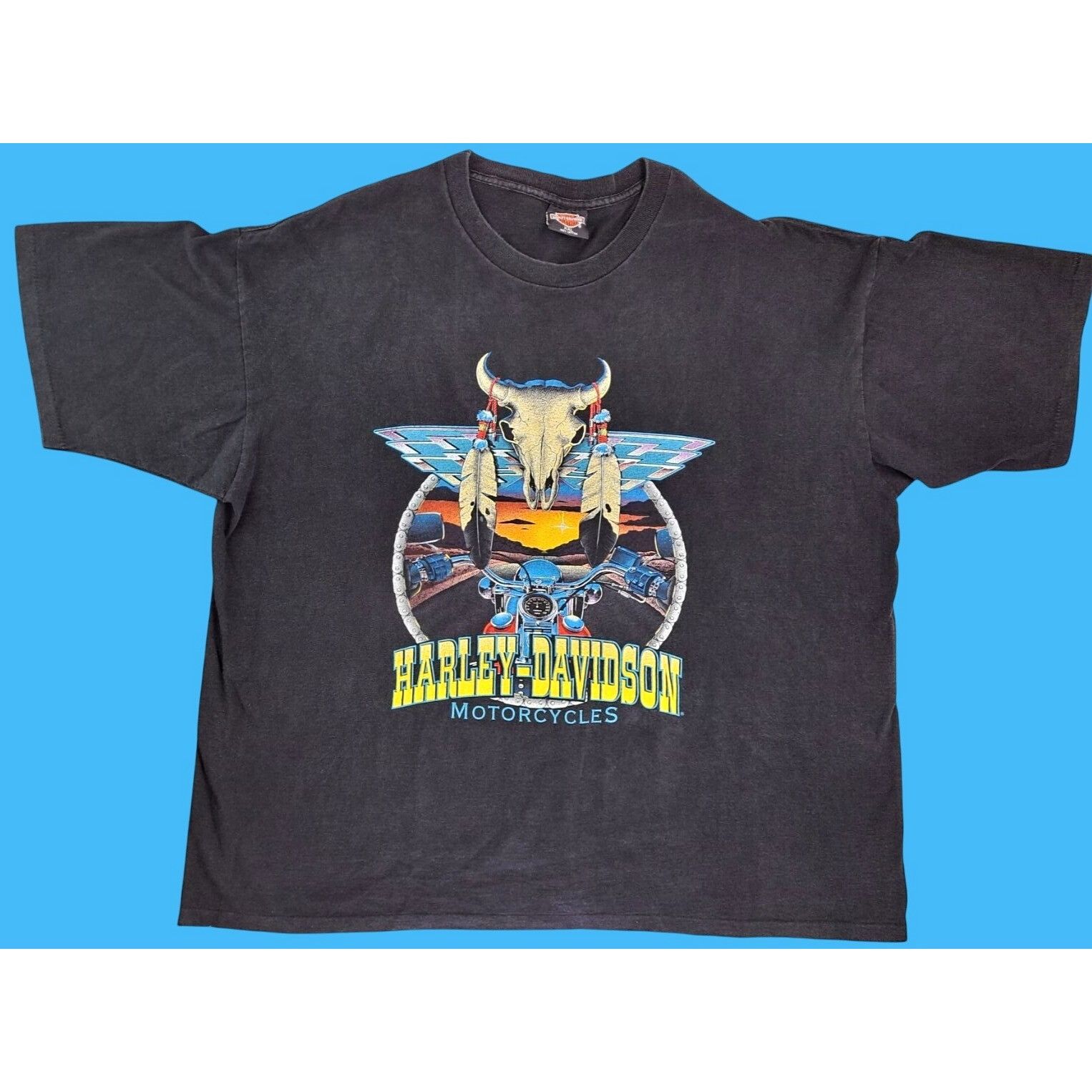 Harley Davidson Vintage Harley Davidson Topeka Kansas T-Shirt XXL Skull Size US XXL / EU 58 / 5 - 2 Thumbnail