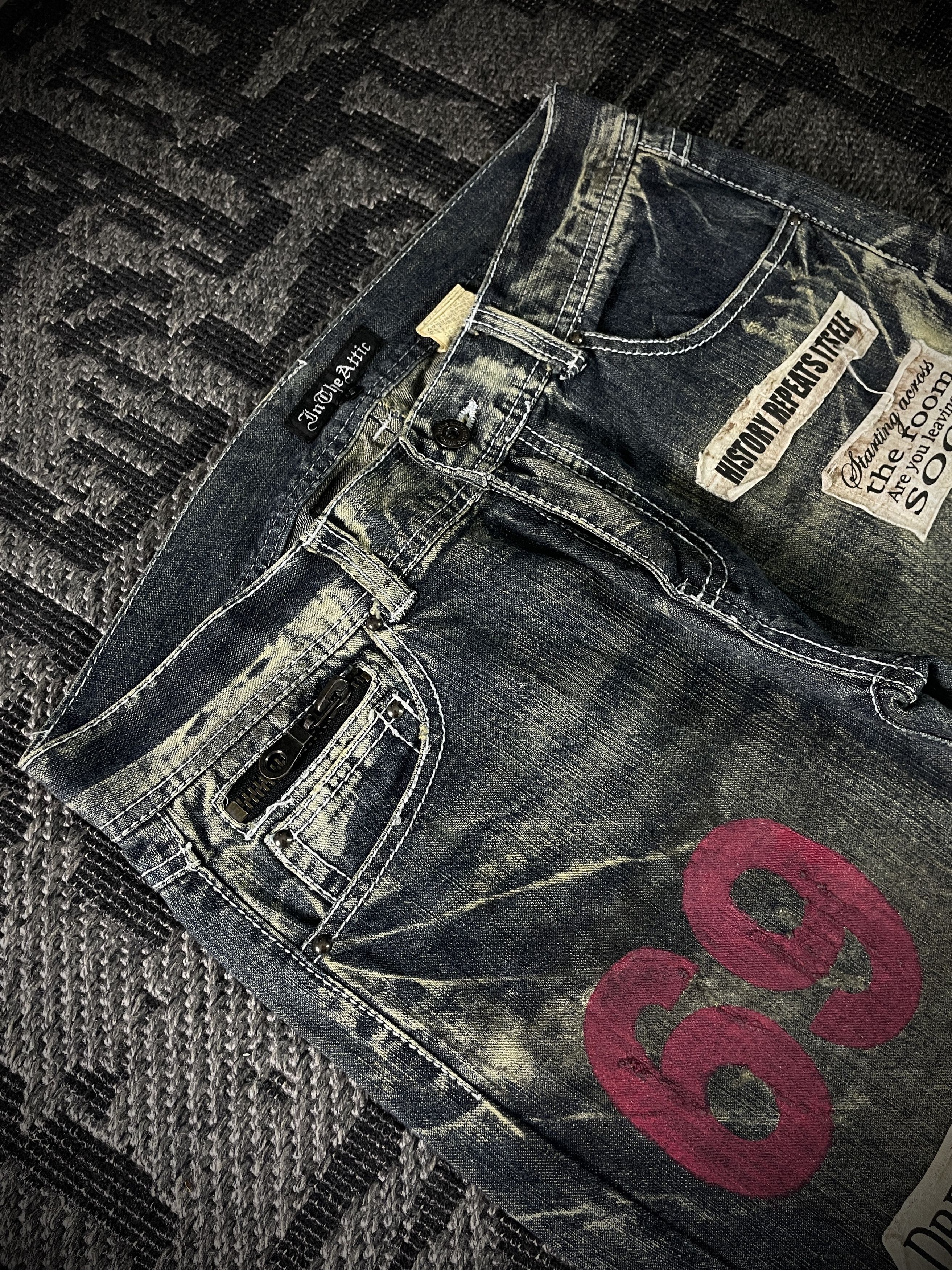 In The Attic In the attic Patch Boot Cut Jeans Size US 33 - 6 Thumbnail