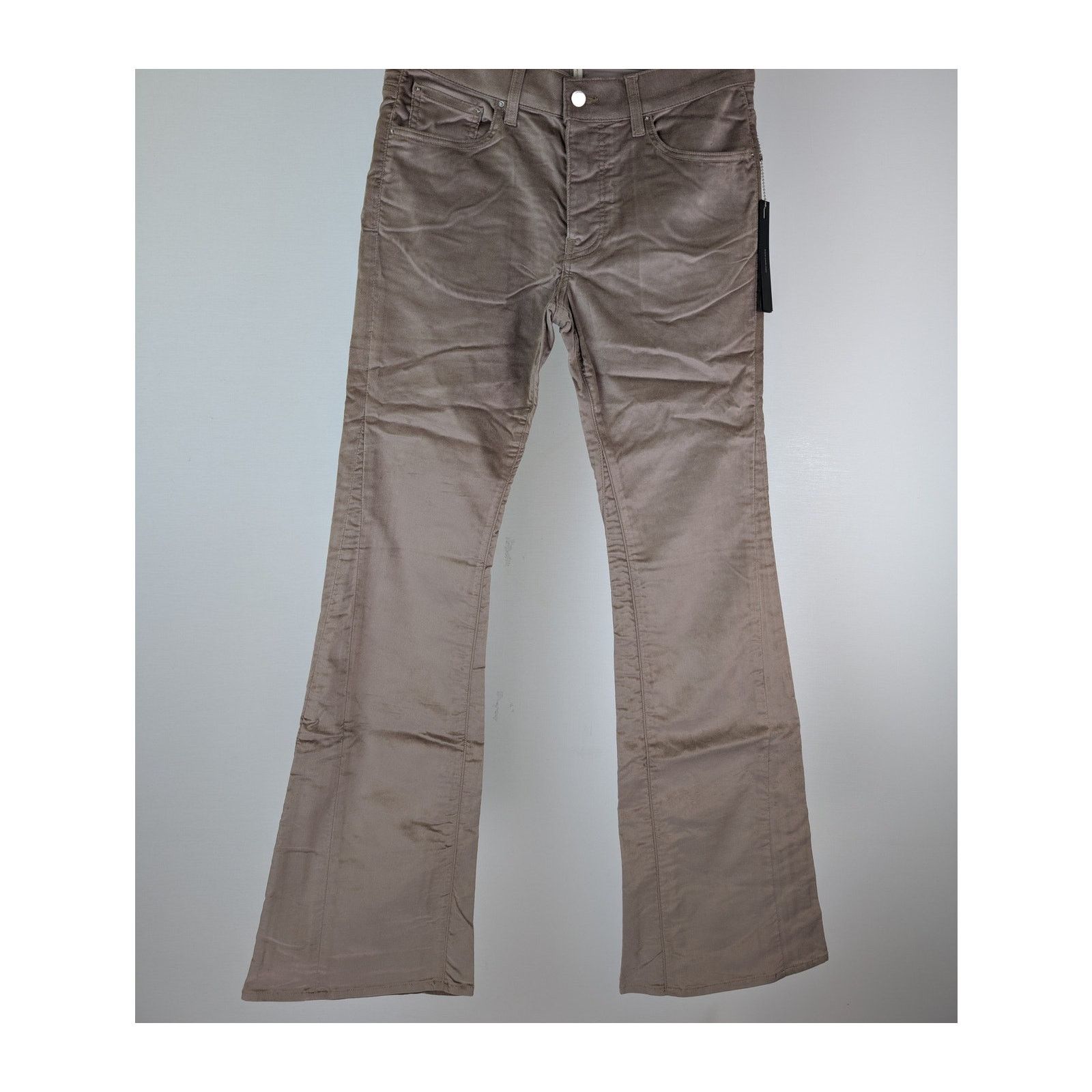 Amiri o1rshd1 Velour Flare Stack Pants in Sand Size US 34 / EU 50 - 10 Thumbnail