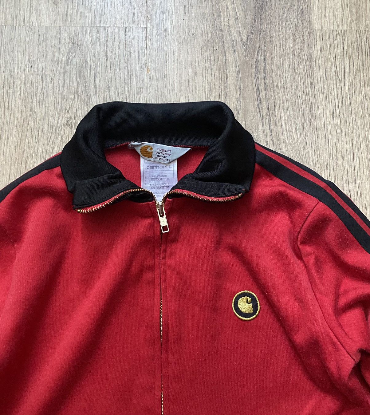 Carhartt × Vintage Vintage Carhartt Y2K track top rare zip jacket in red Size S / US 4 / IT 40 - 3 Thumbnail