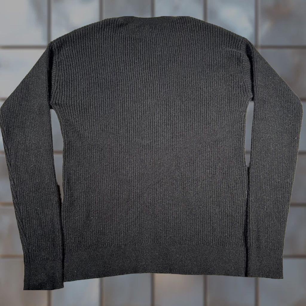 Vintage State Cashmere Sweater Womens Small Black Ribbed Crew Neck Long Sleeve Size S / US 4 / IT 40 - 1 Thumbnail