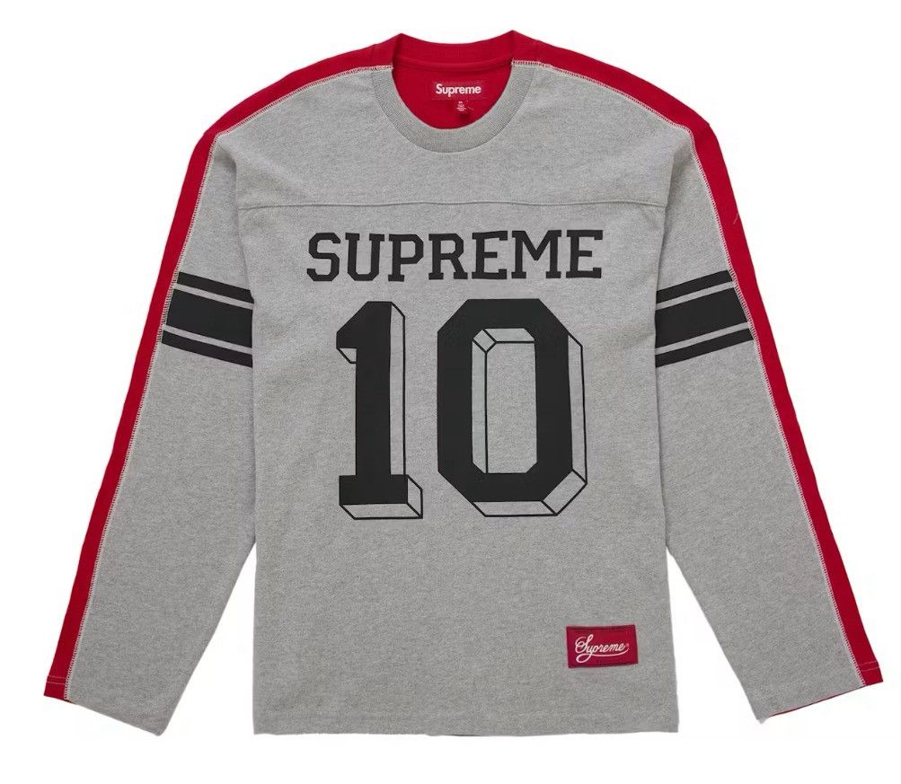 Supreme Supreme Split L/S Football Top Heather Grey XL (FW25) Size US XL / EU 56 / 4 - 1 Thumbnail