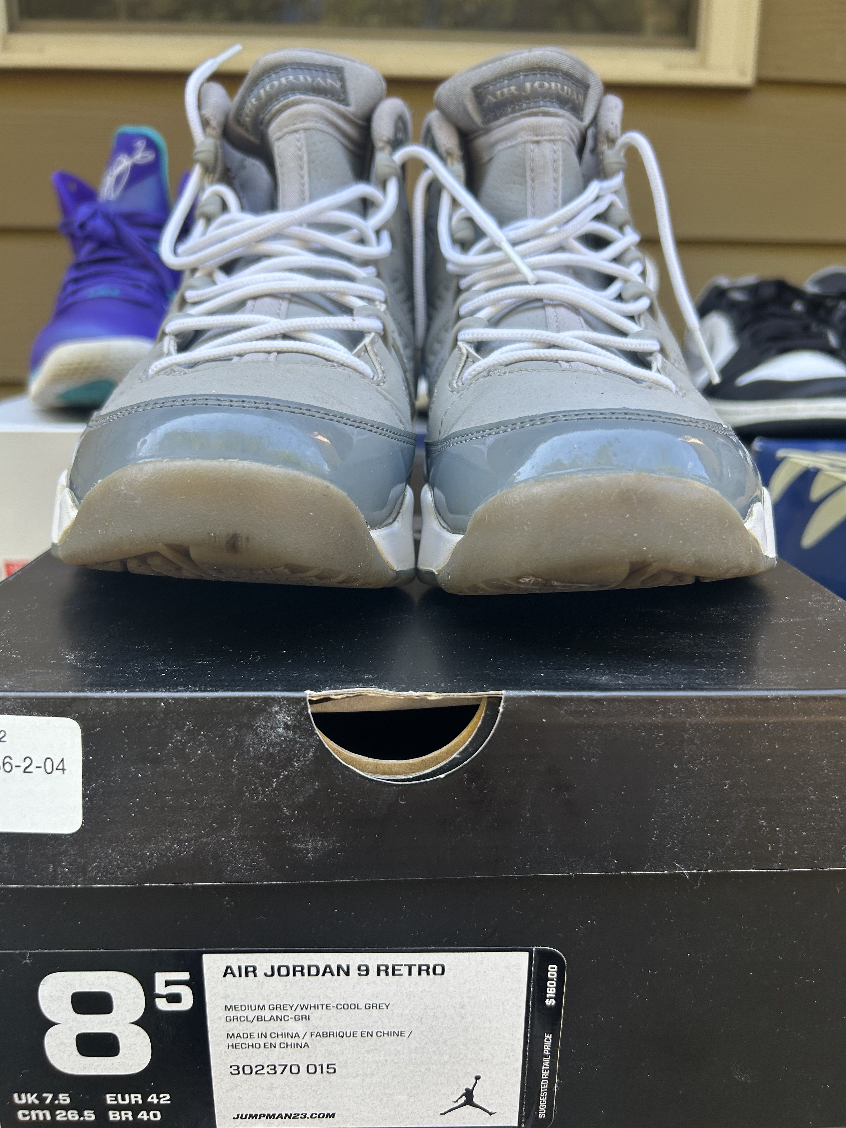 Jordan Brand Air Jordan 9 Retro Cool Grey 2012 Size 8.5 Size US 8.5 / EU 41-42 - 3 Thumbnail