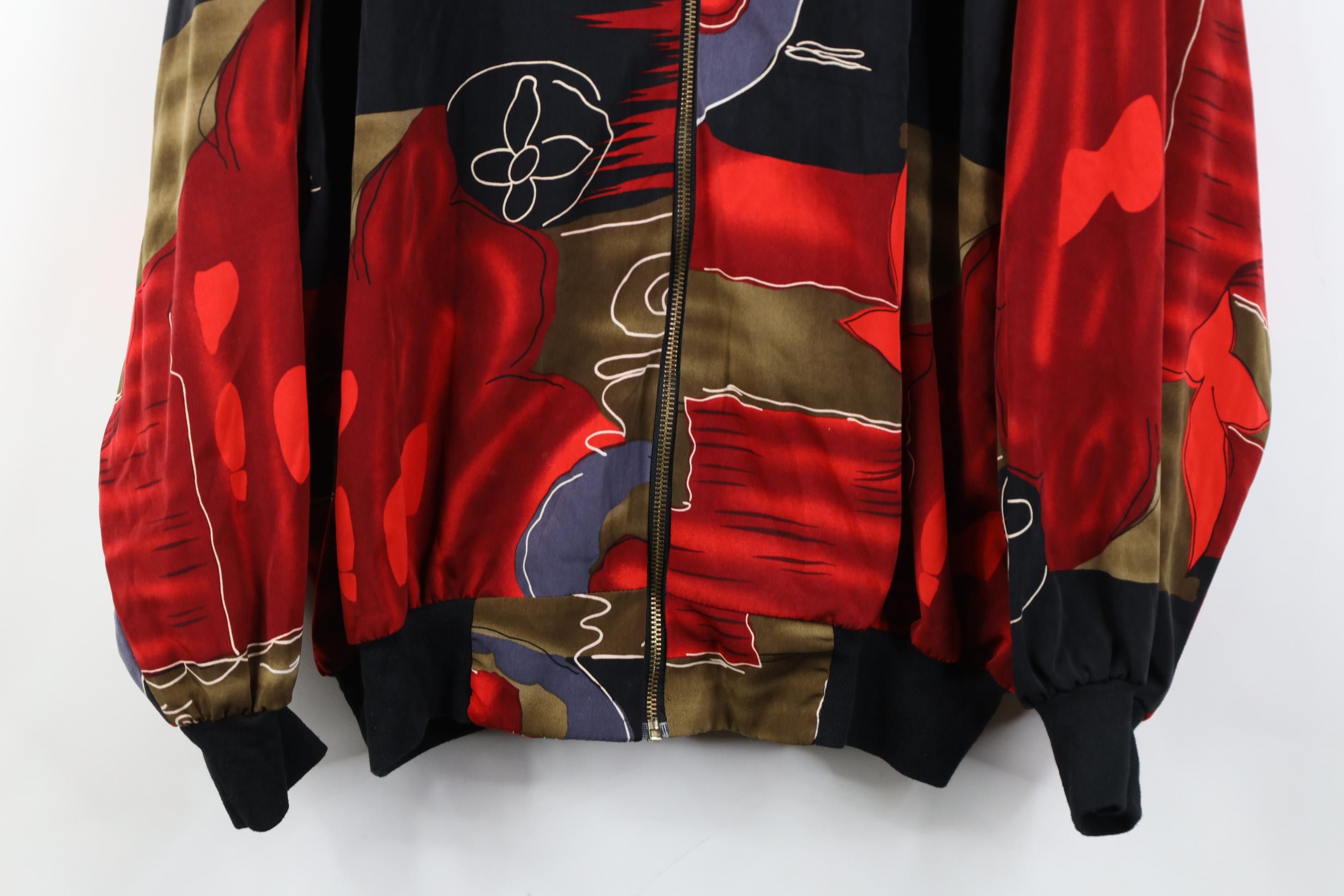 Vintage Vintage 90s Streetwear Flower Full Zip Bomber Jacket Size M / US 6-8 / IT 42-44 - 3 Thumbnail
