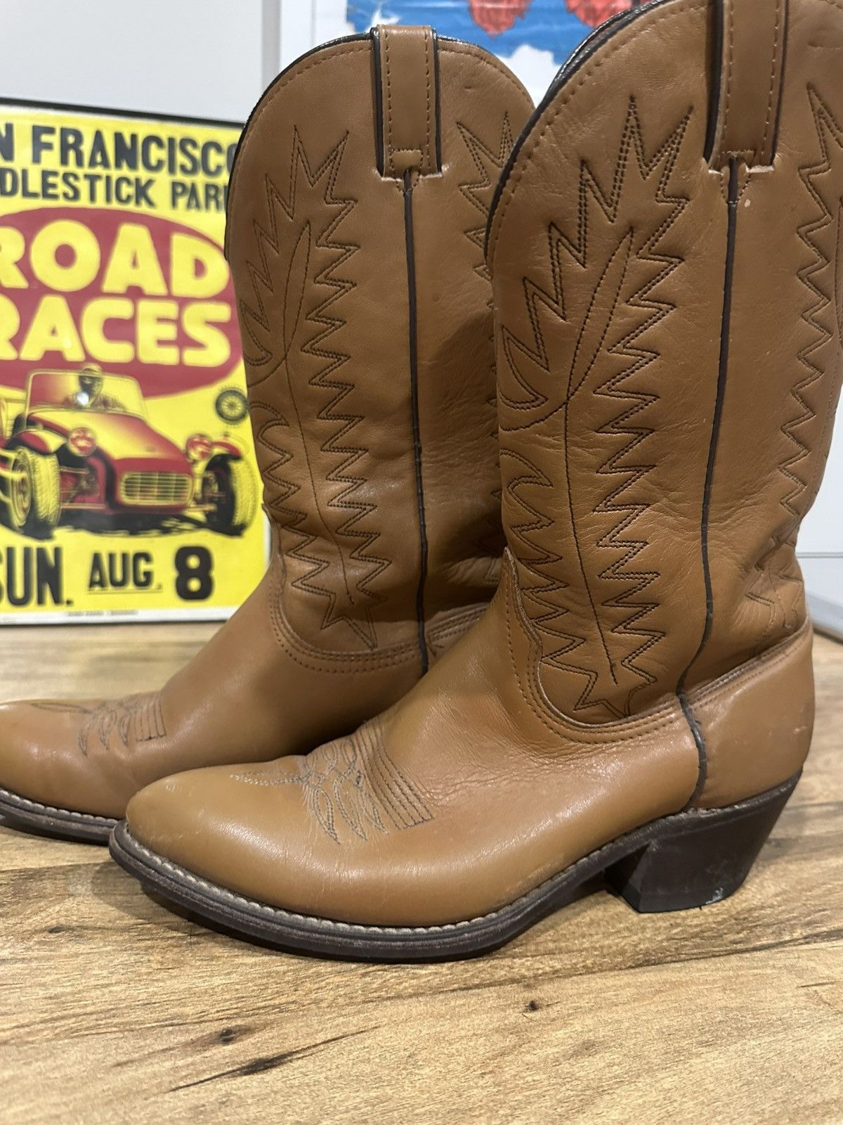 Wrangler Vintage Wrangler Cowboy Boots Tan Size 10 D Size US 10 / EU 43 - 4 Thumbnail