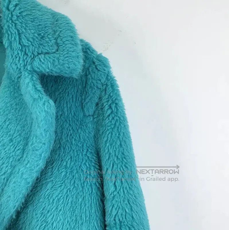 Max Mara MaxMara Turquoise Alpaca Wool Women's Coat . Size S / US 4 / IT 40 - 3 Thumbnail