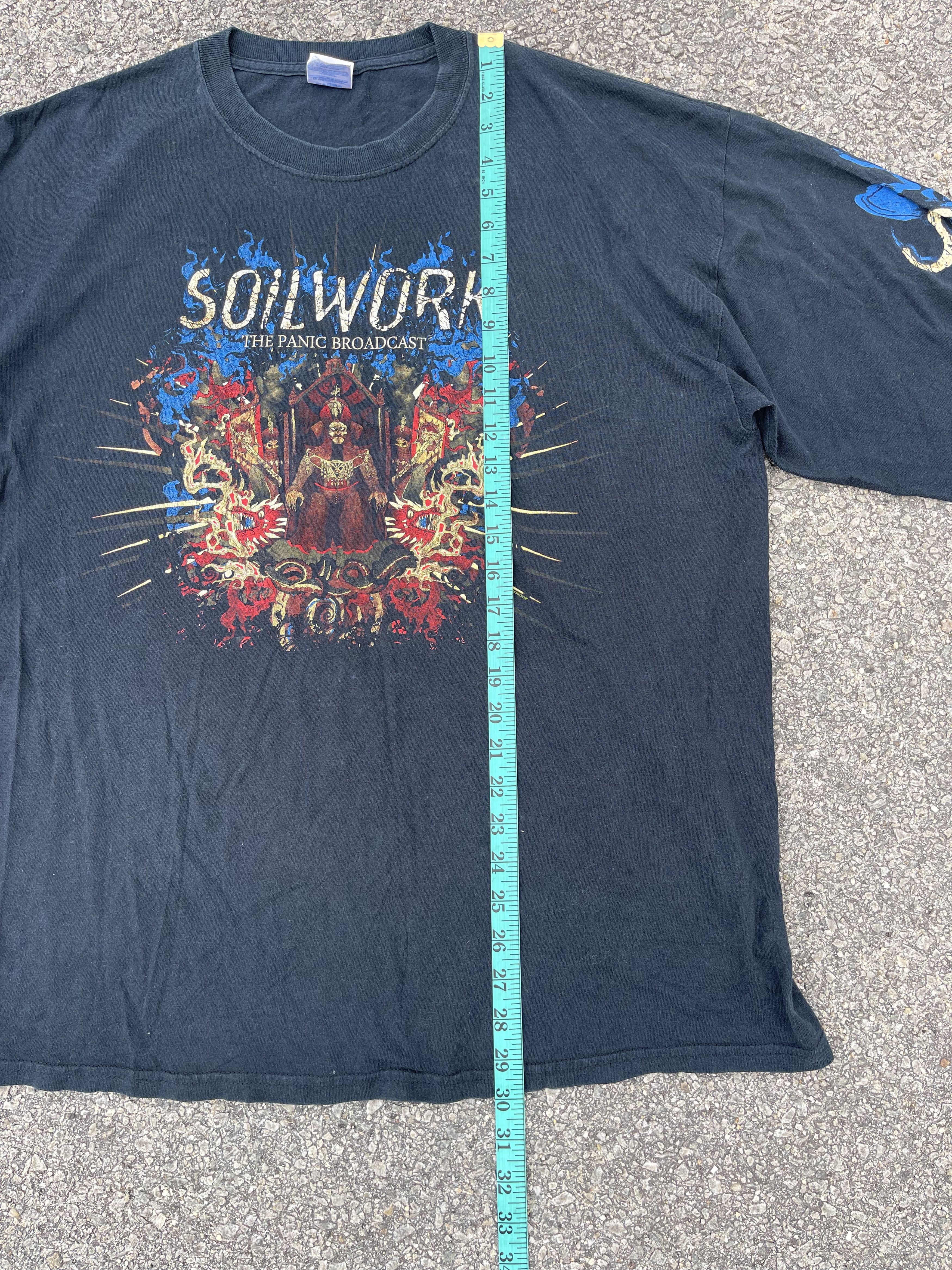 Band Tees × Gildan × Vintage Vintage y2k Soilwork “The Panic Broadcast” Long Sleeve Tee Size US XL / EU 56 / 4 - 12 Thumbnail