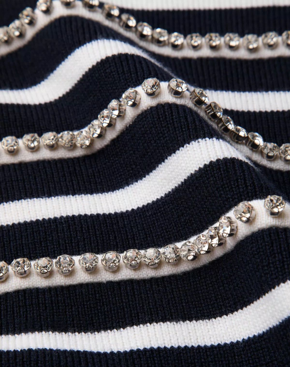 Valentino o1s1wg111125 Embroidered Wool Jumper Sweater in Navy Size XS / US 0-2 / IT 36-38 - 3 Thumbnail