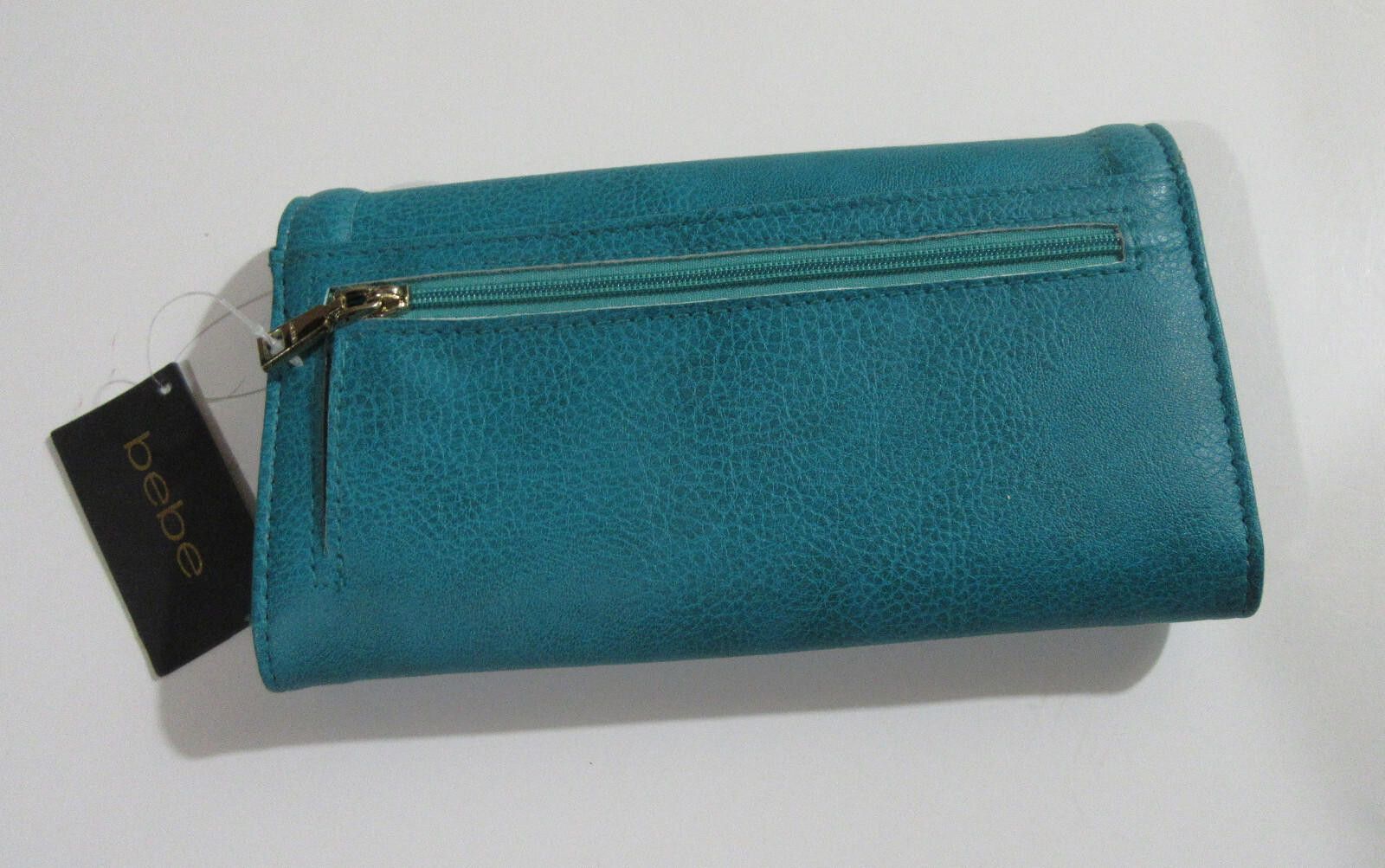 United Colors Of Benetton bebe Alexis Flap Logo Wallet Teal - READ Size ONE SIZE - 2 Thumbnail