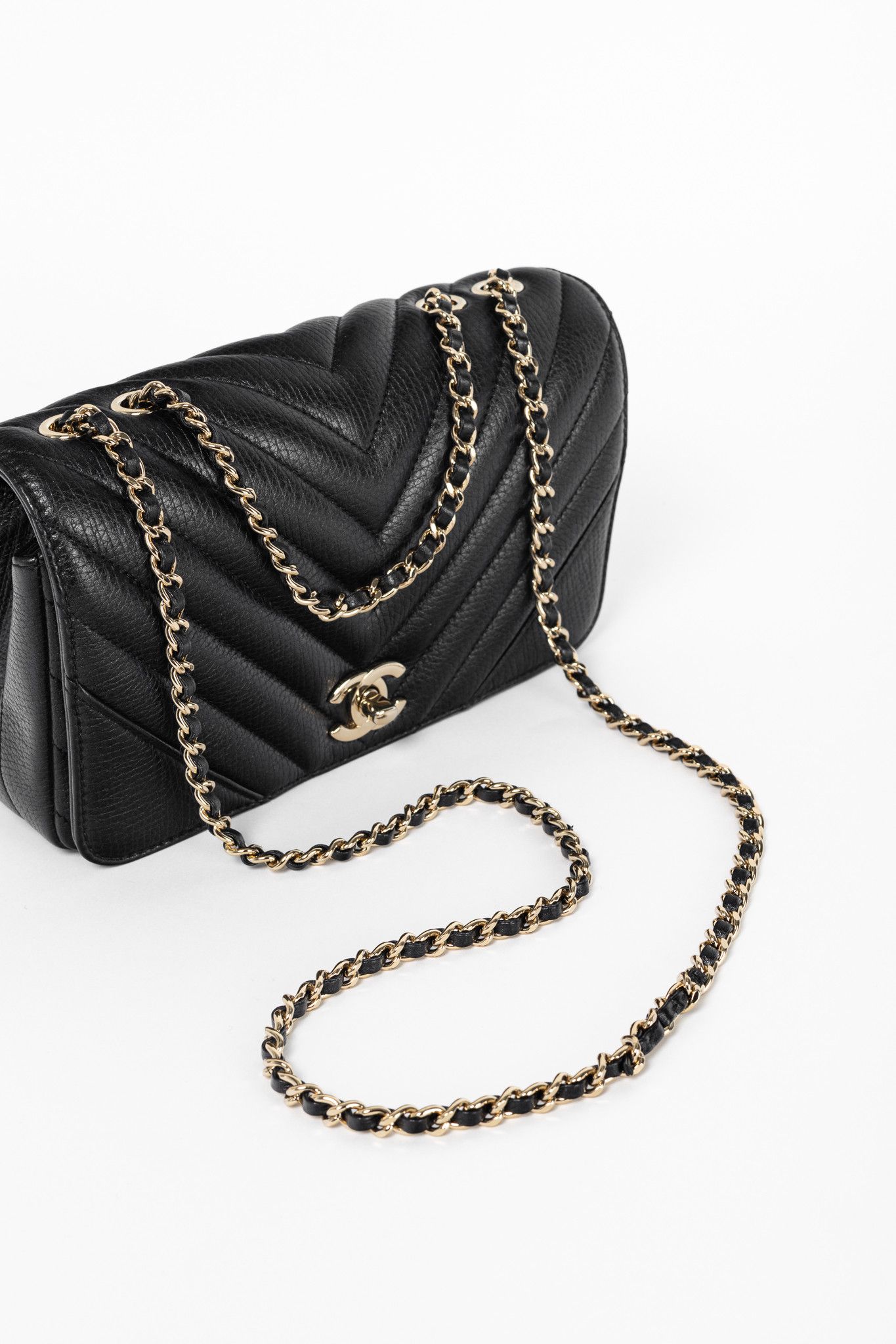 Chanel Chanel 17B Small Chevron Statement Mini Rectangle Flap Bag Size ONE SIZE - 6 Thumbnail