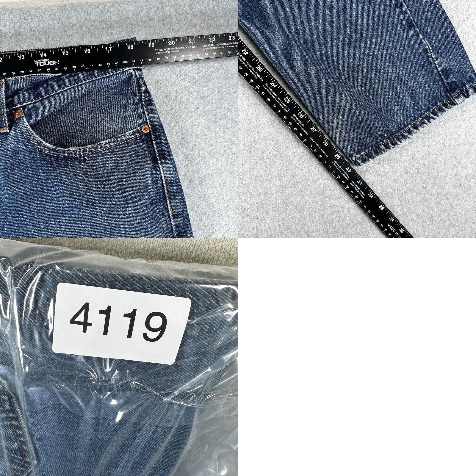 Levi's Levi's 505 Jeans Mens 38x32 Blue Regular Fit Denim Pants Medium Wash Straight Leg Size US 38 / EU 54 - 8 Thumbnail