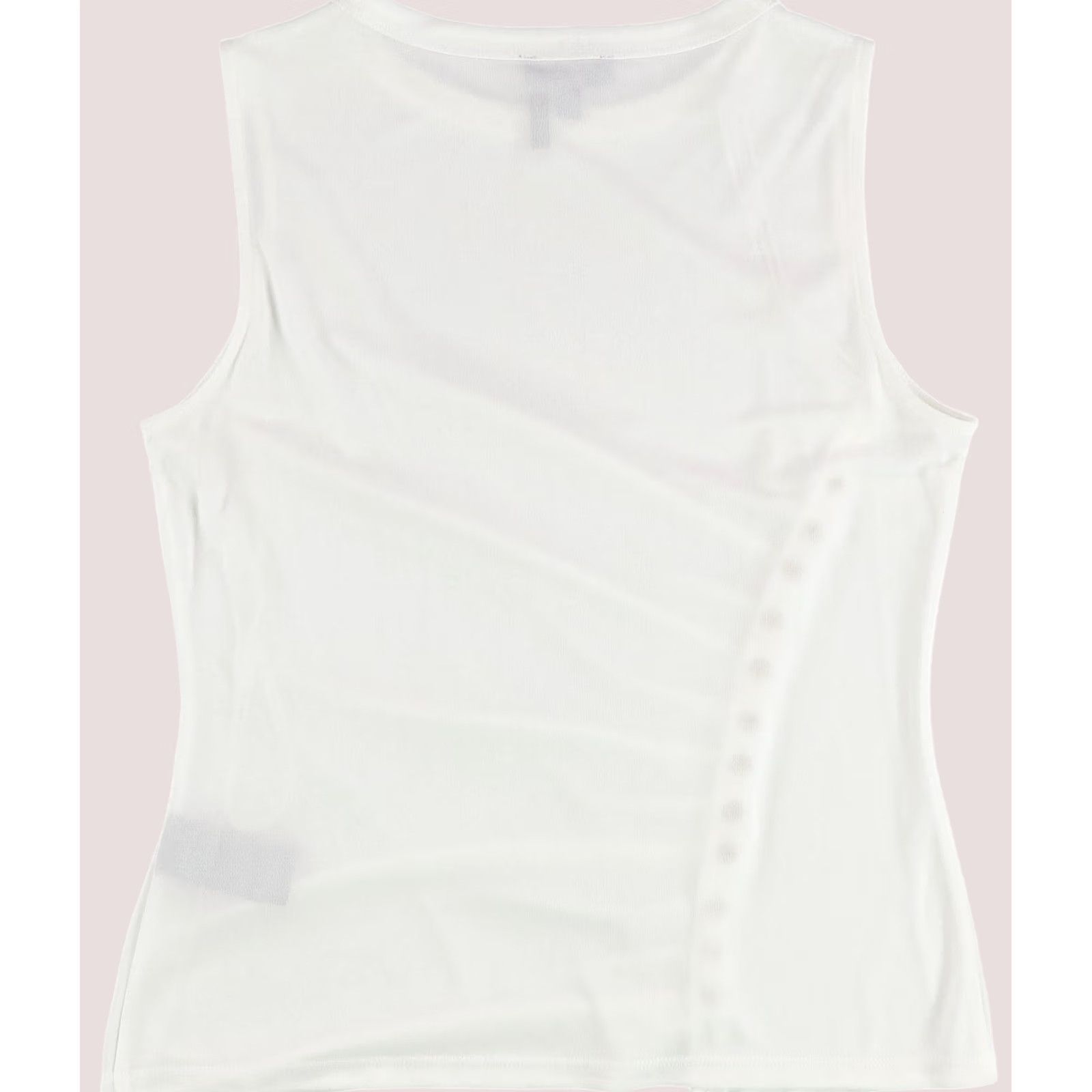 Donna Karan DONNA KARAN NEW YORK Womens Button Trim Jersey white XL Size XL / US 12-14 / IT 48-50 - 1 Thumbnail