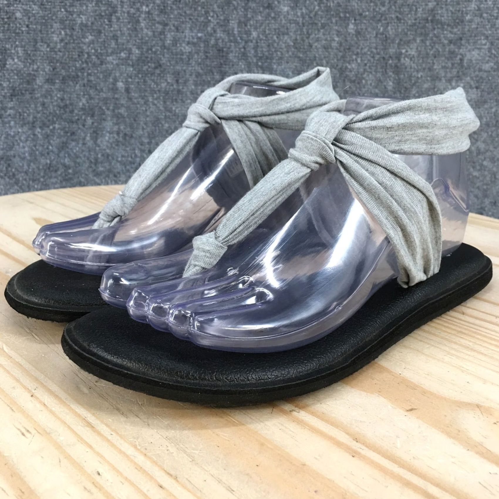 Sanuk Sanuk Sandals Womens 6 Yoga Sling Ella Slingback Gray Fabric Sandals Size US 6 / IT 36 - 6 Thumbnail
