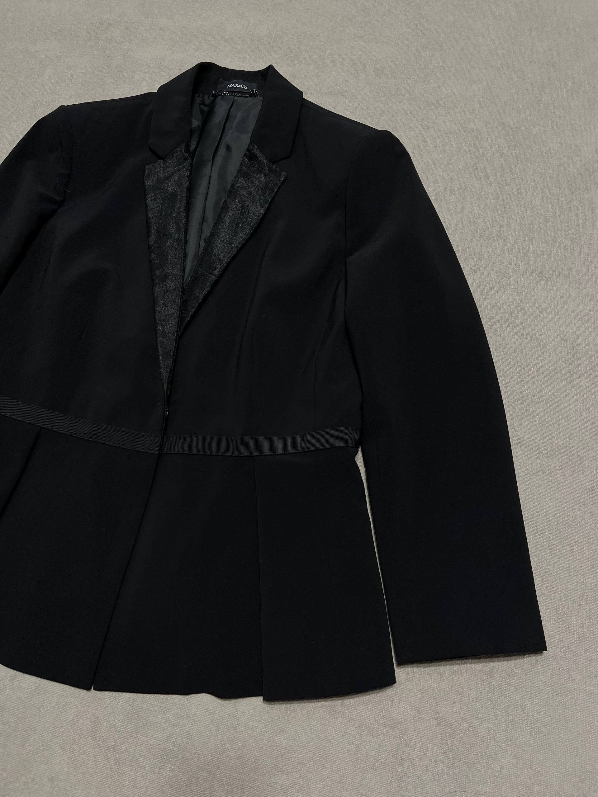MAX&Co. Rare Max&Co. Womens Blazer Jacket Black Mara Vintage Size M / US 6-8 / IT 42-44 - 3 Thumbnail
